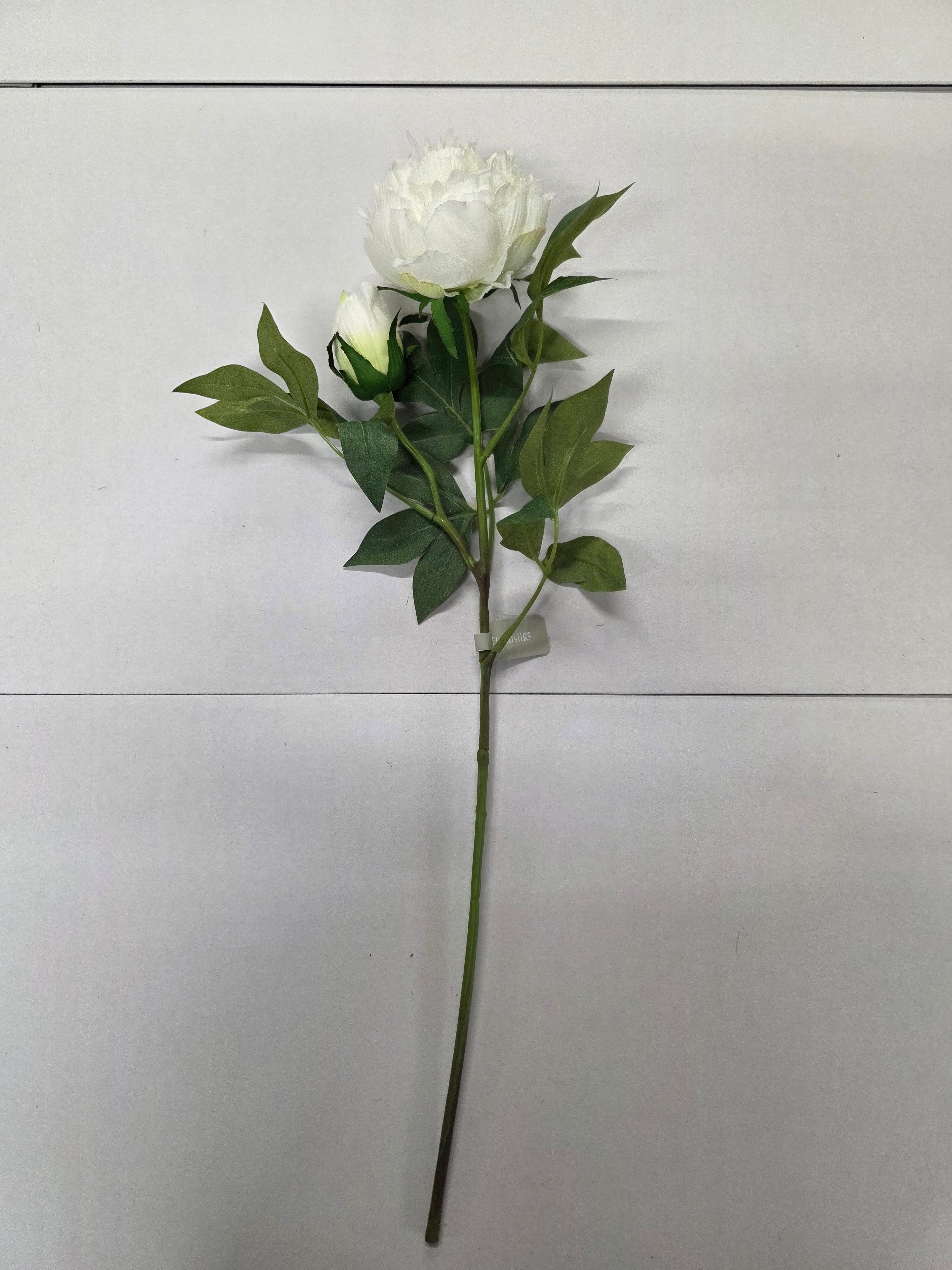 Artificial Peony Spray White