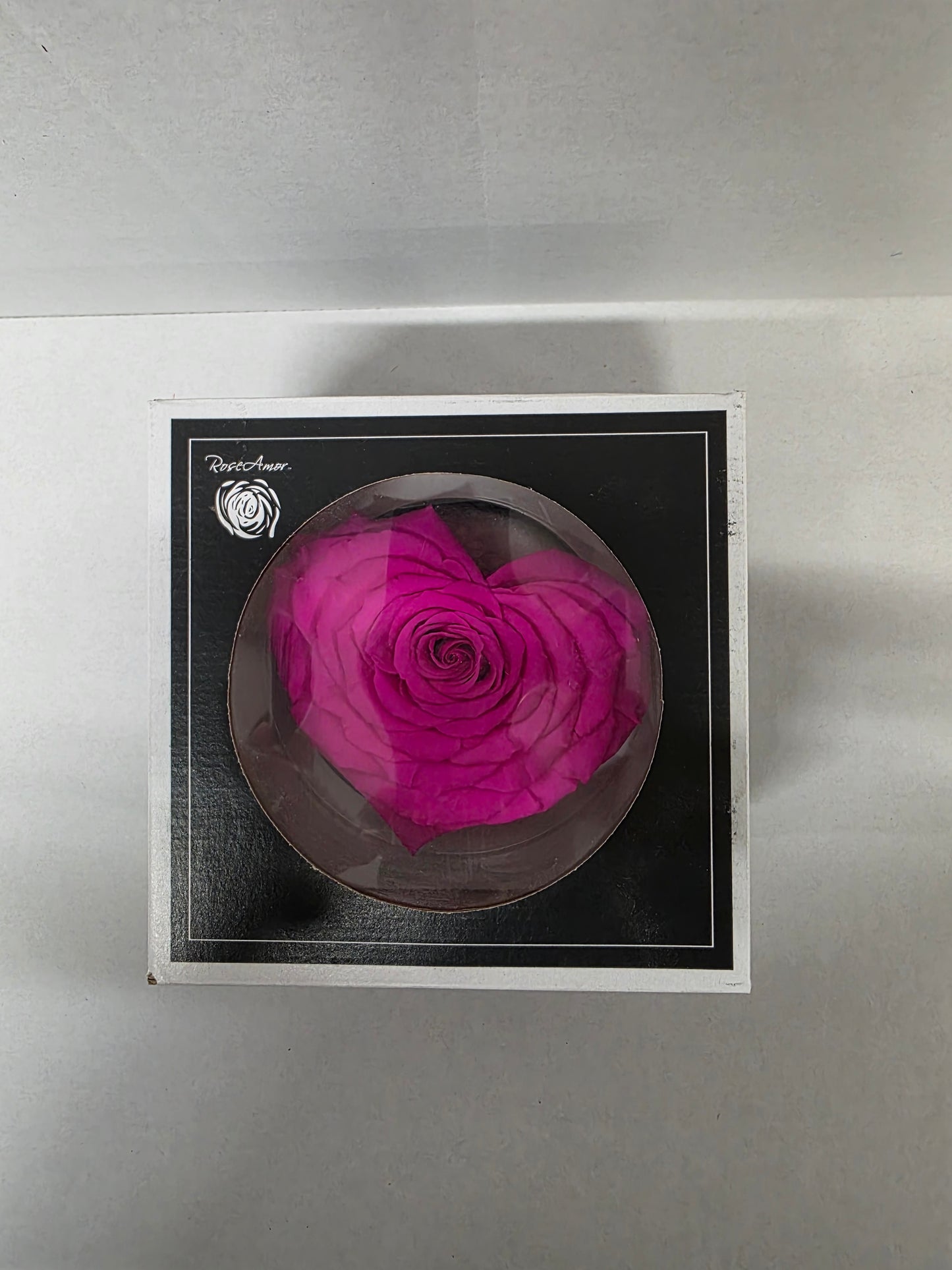 Artificial Preserved Rosa Heart Xxl Fuchsia 07