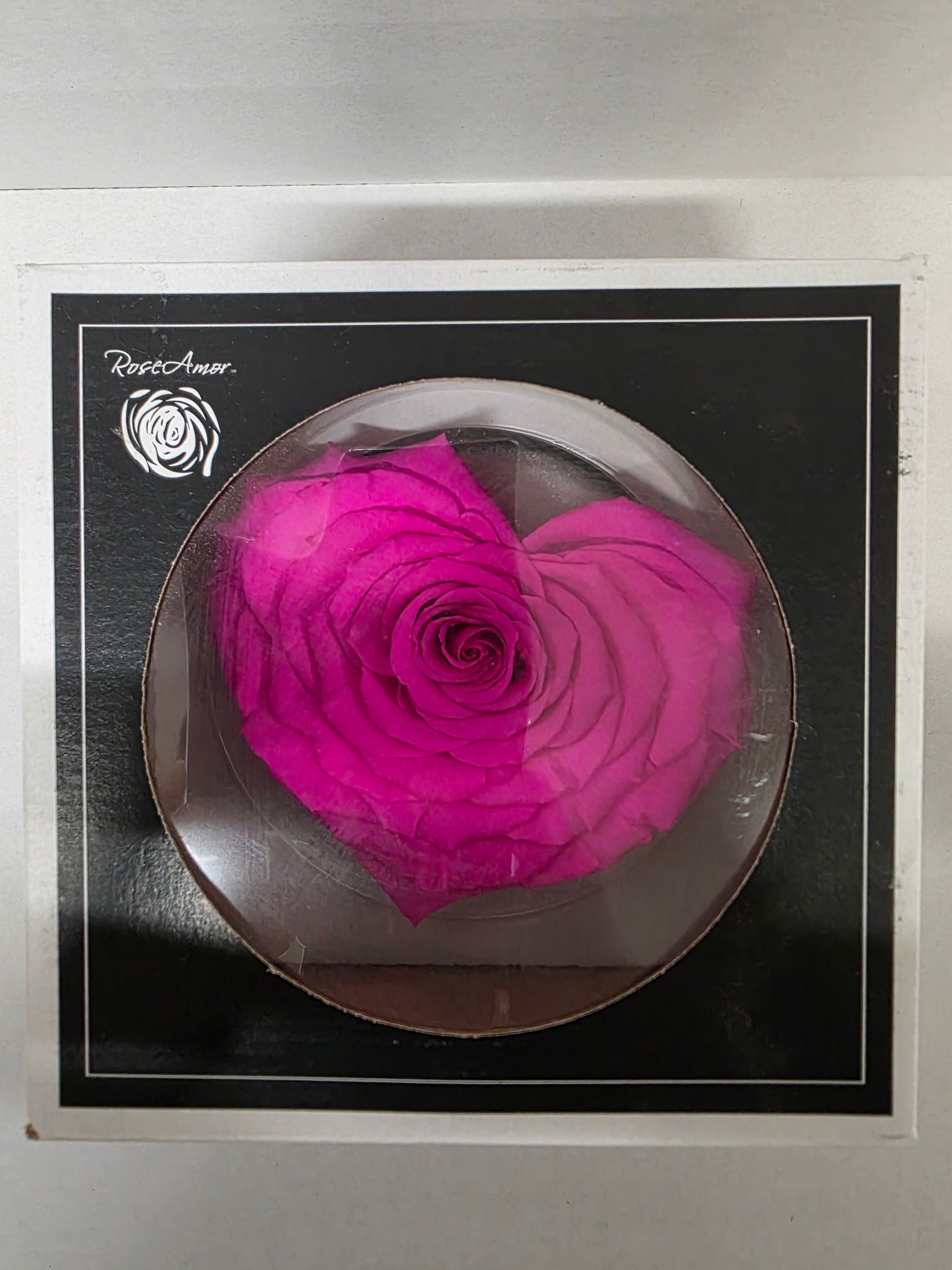 Artificial Preserved Rosa Heart Xxl Fuchsia 07