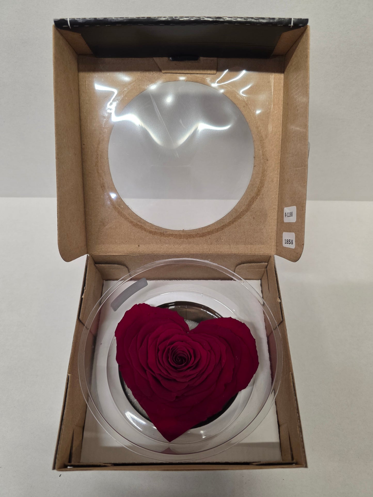 Artificial Preserved Rosa Heart Xxl Red 01