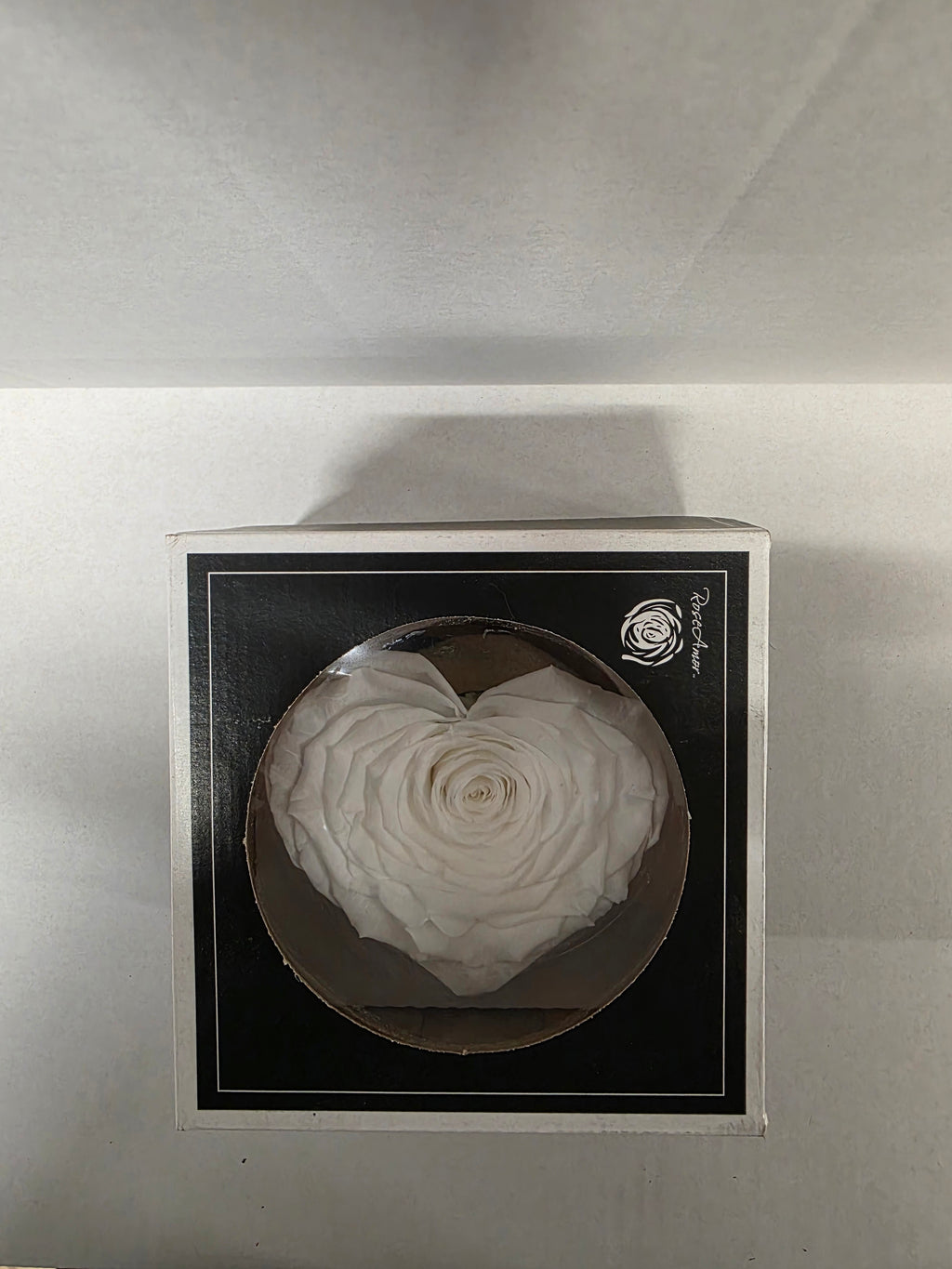 Artificial Preserved Rosa Heart Xxl Whi 01