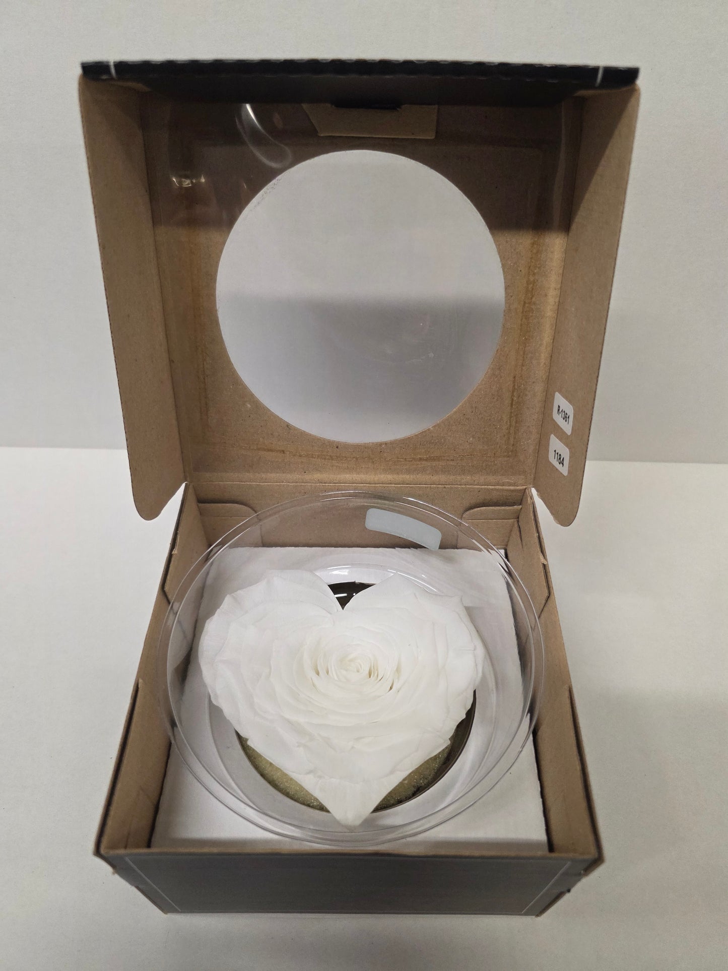 Artificial Preserved Rosa Heart Xxl Whi 01