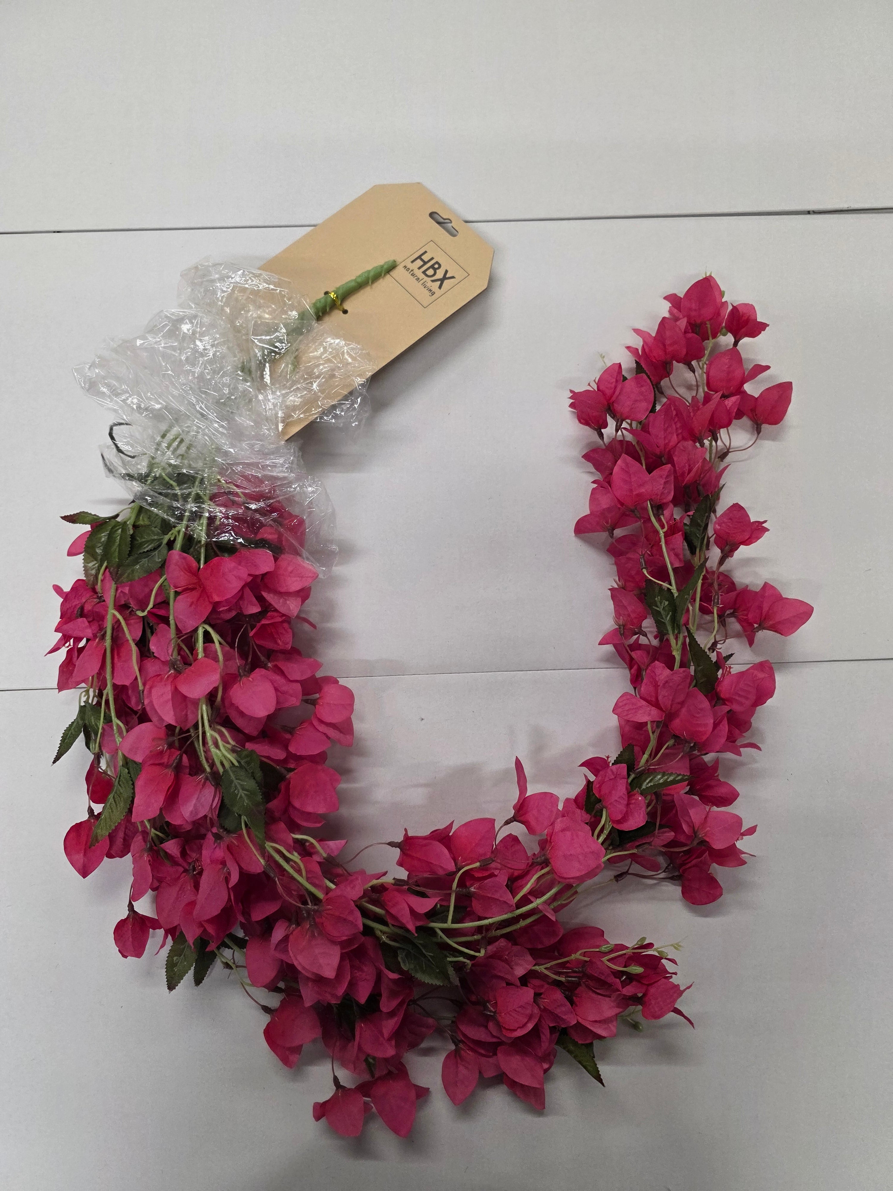 Artificial Garland Bougainvillea 126cm Dark Pink