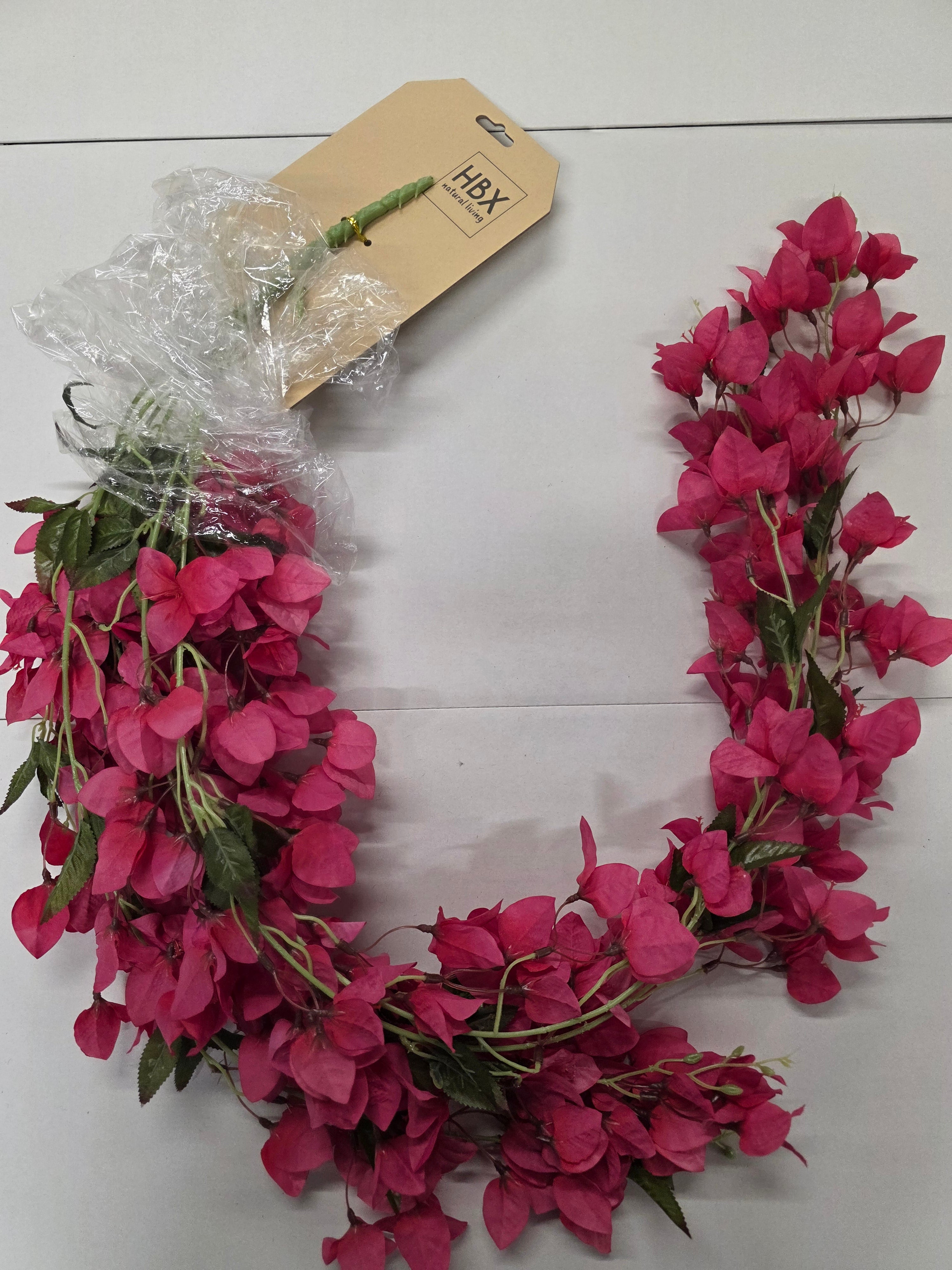 Artificial Garland Bougainvillea 126cm Dark Pink