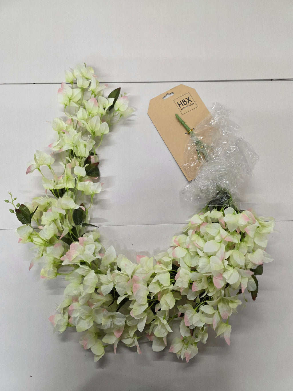 Artificial Garland Bougainvillea 126cm Pale Green