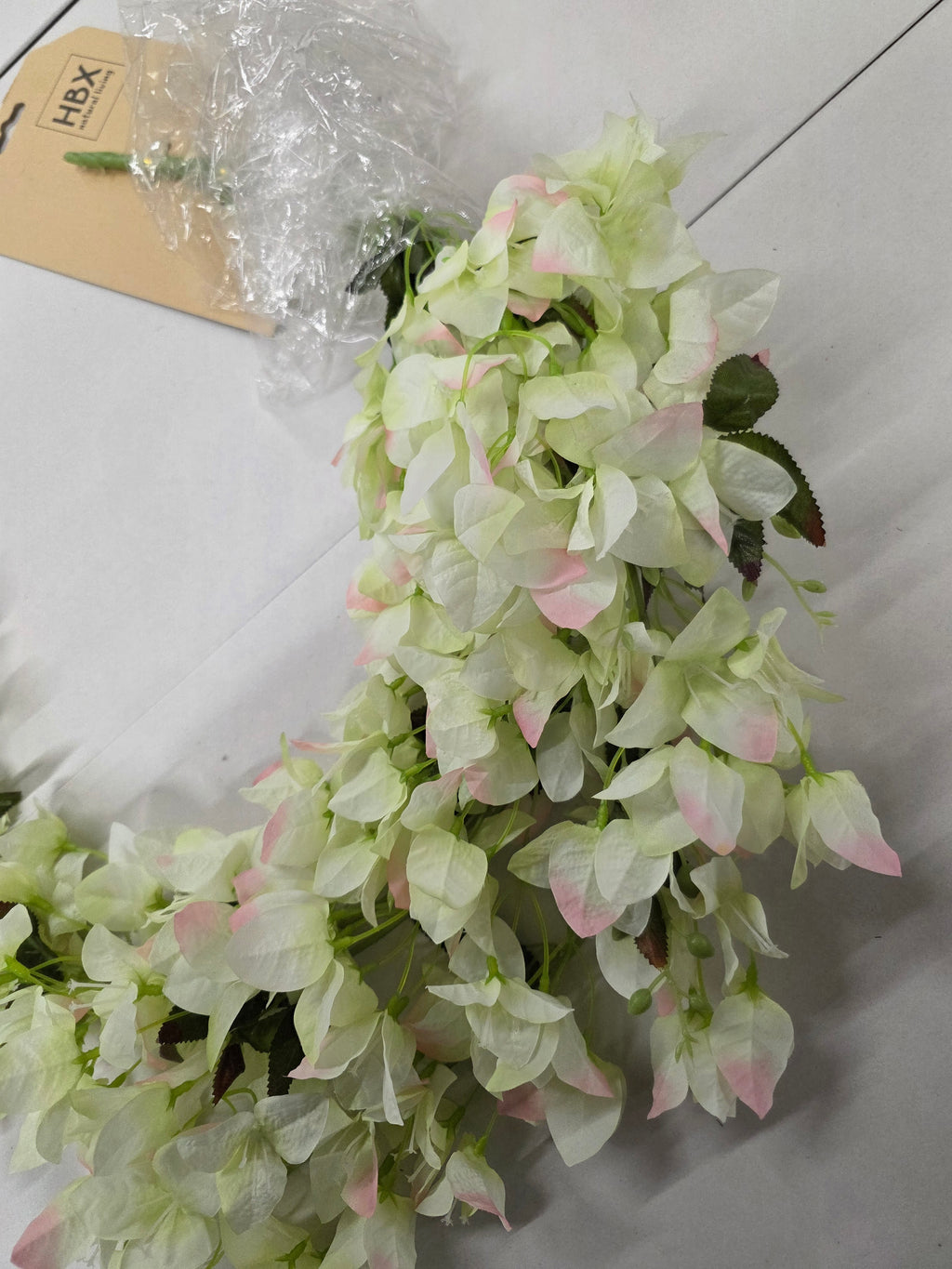 Artificial Garland Bougainvillea 126cm Pale Green