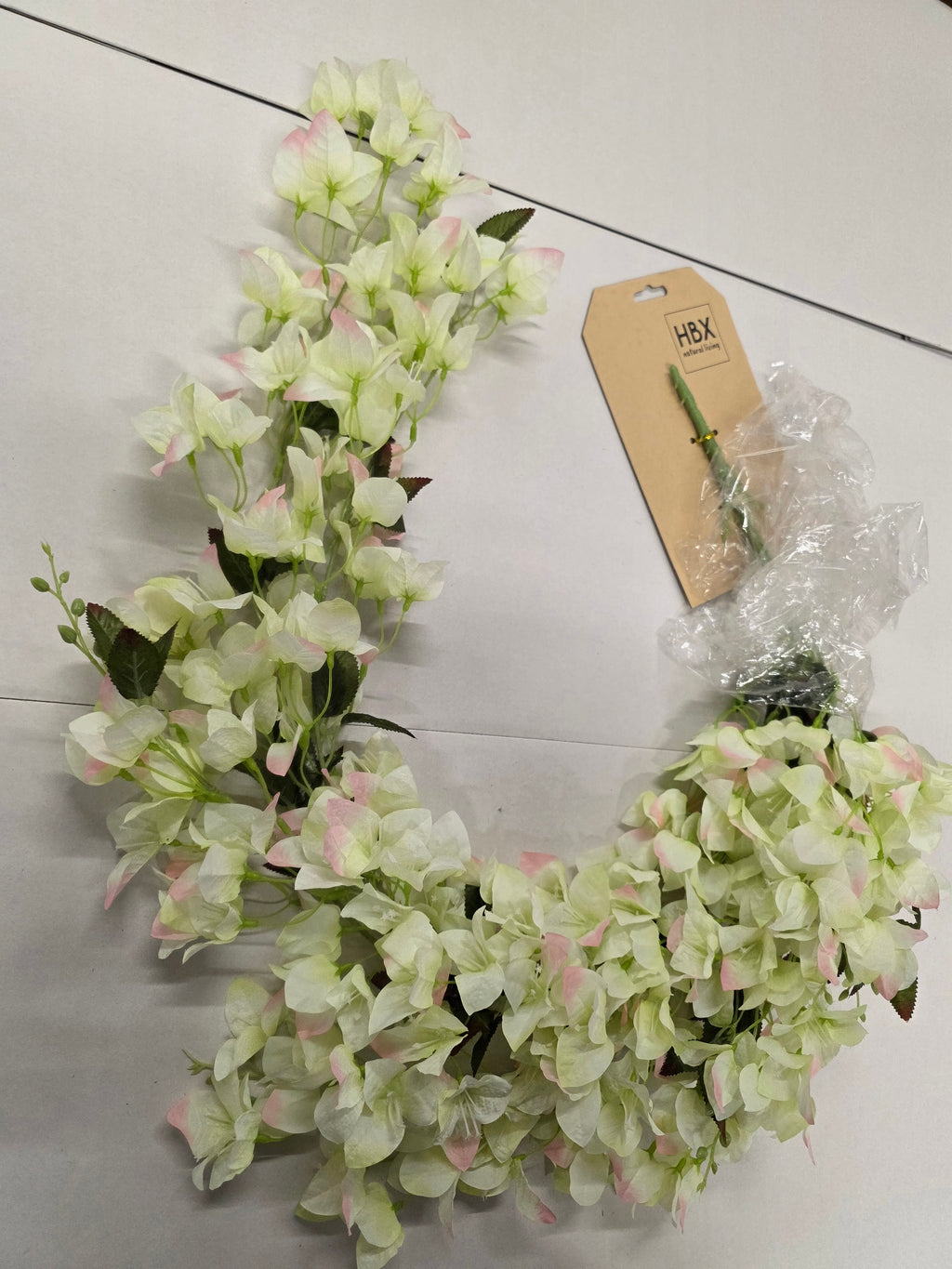 Artificial Garland Bougainvillea 126cm Pale Green