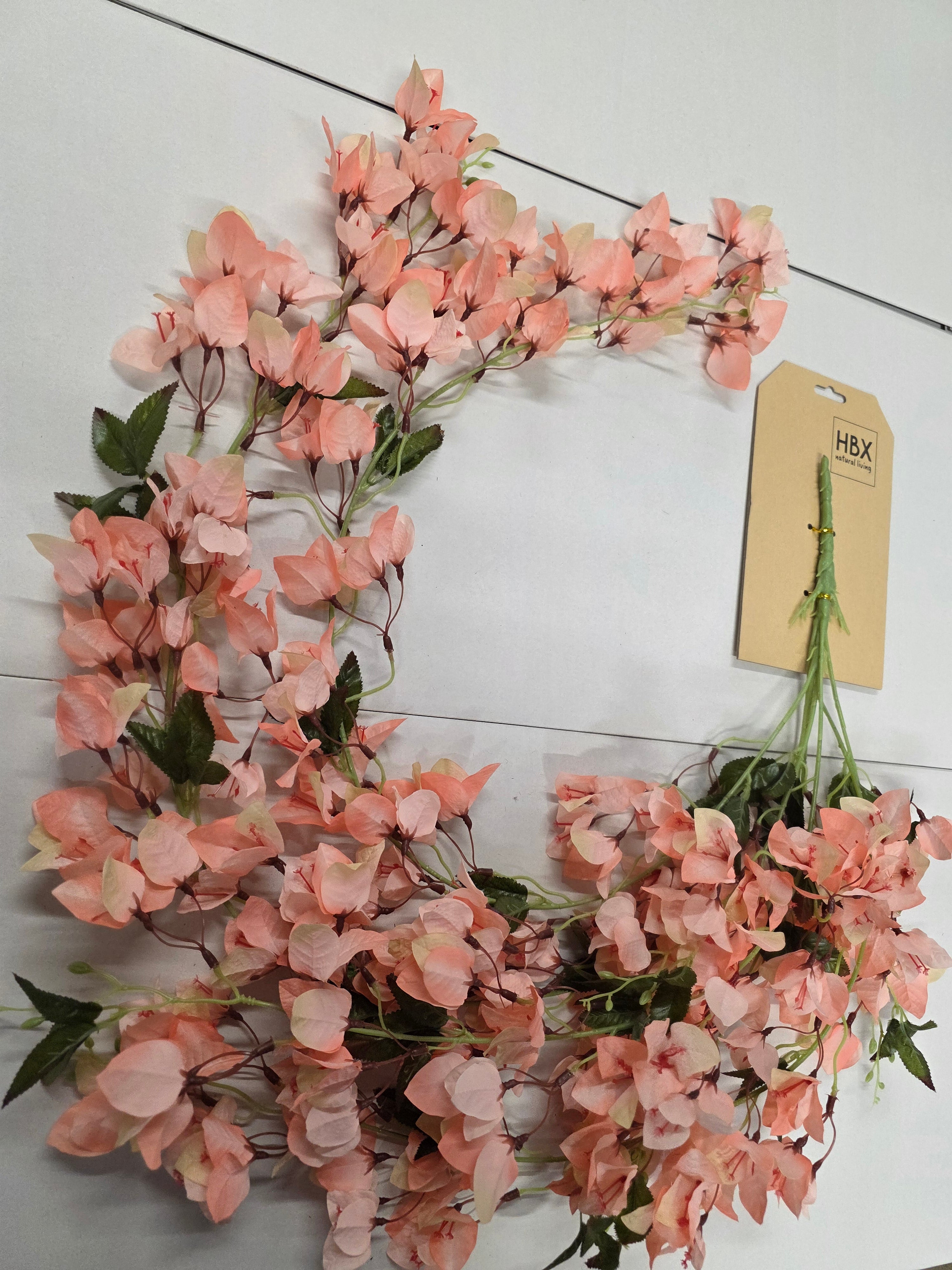 Artificial Garland Bougainvillea 126cm Pale Pink