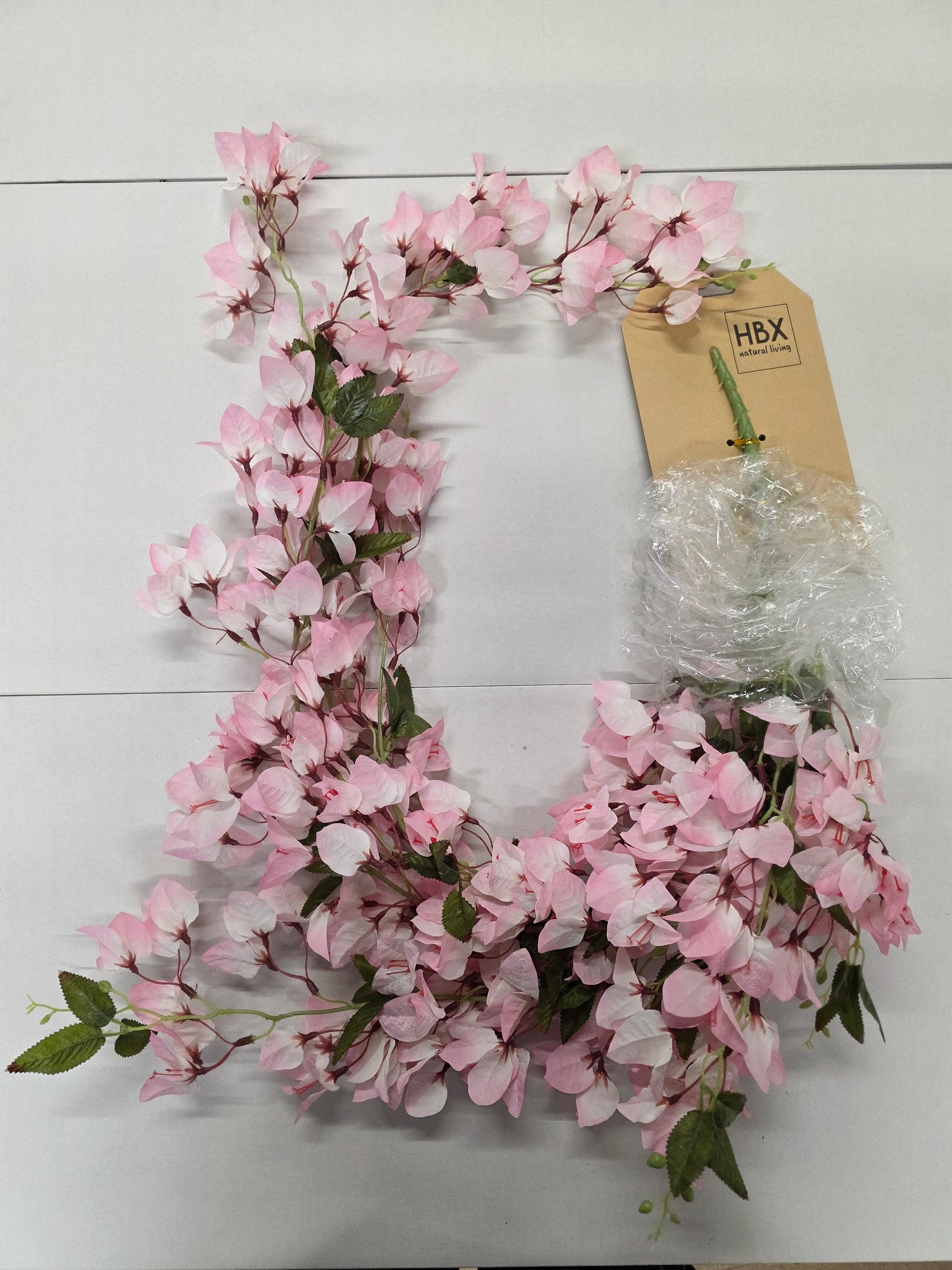 Artificial Garland Bougainvillea 126cm Pink