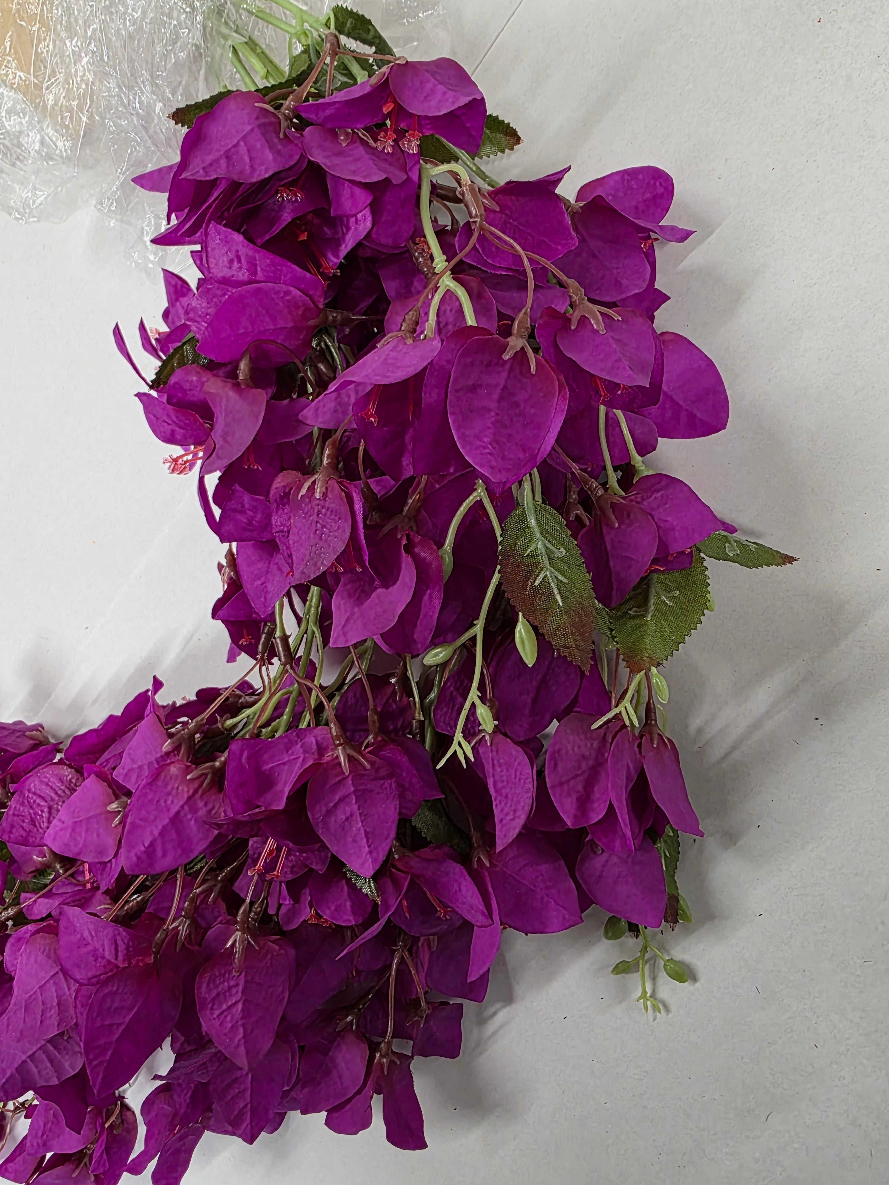 Artificial Garland Bougainvillea 126cm Purple