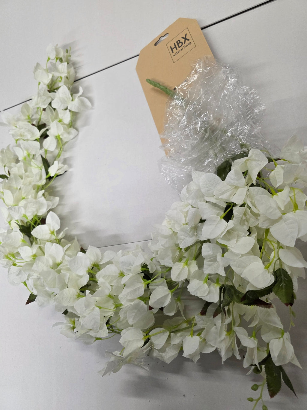 Artificial Garland Bougainvillea 126cm White