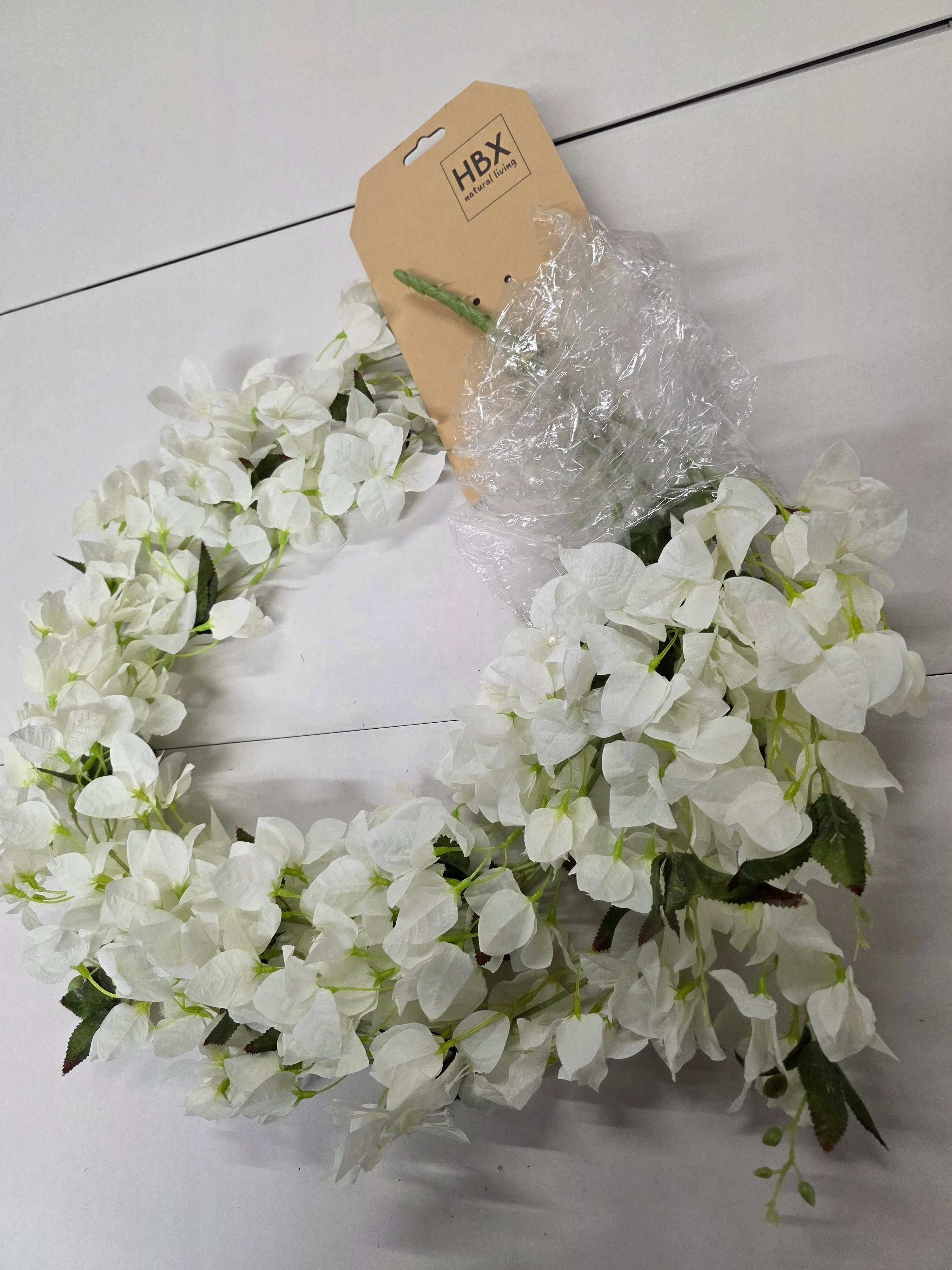 Artificial Garland Bougainvillea 126cm White