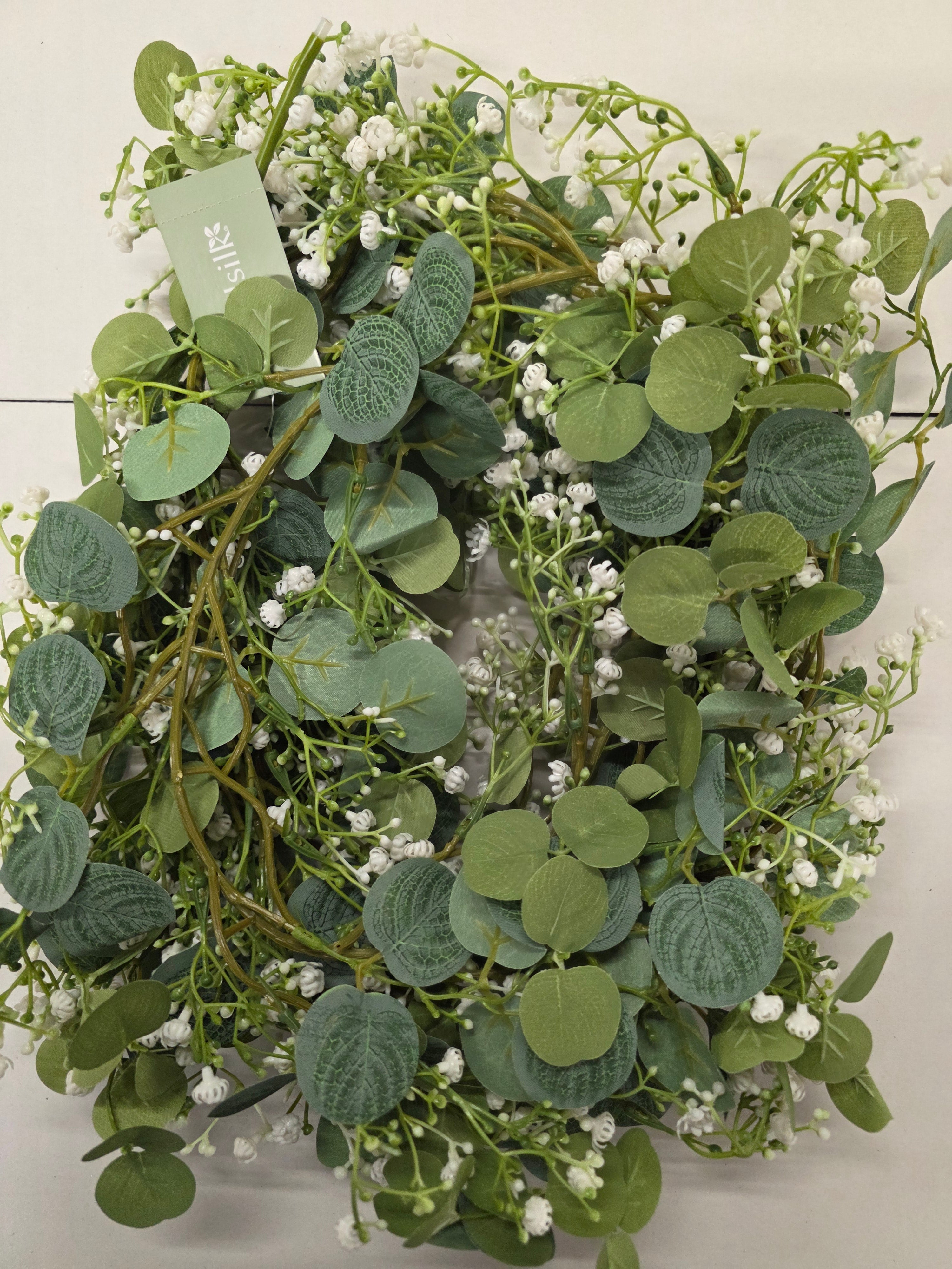 Artificial Garland Gypso Eucalyptus 180cm