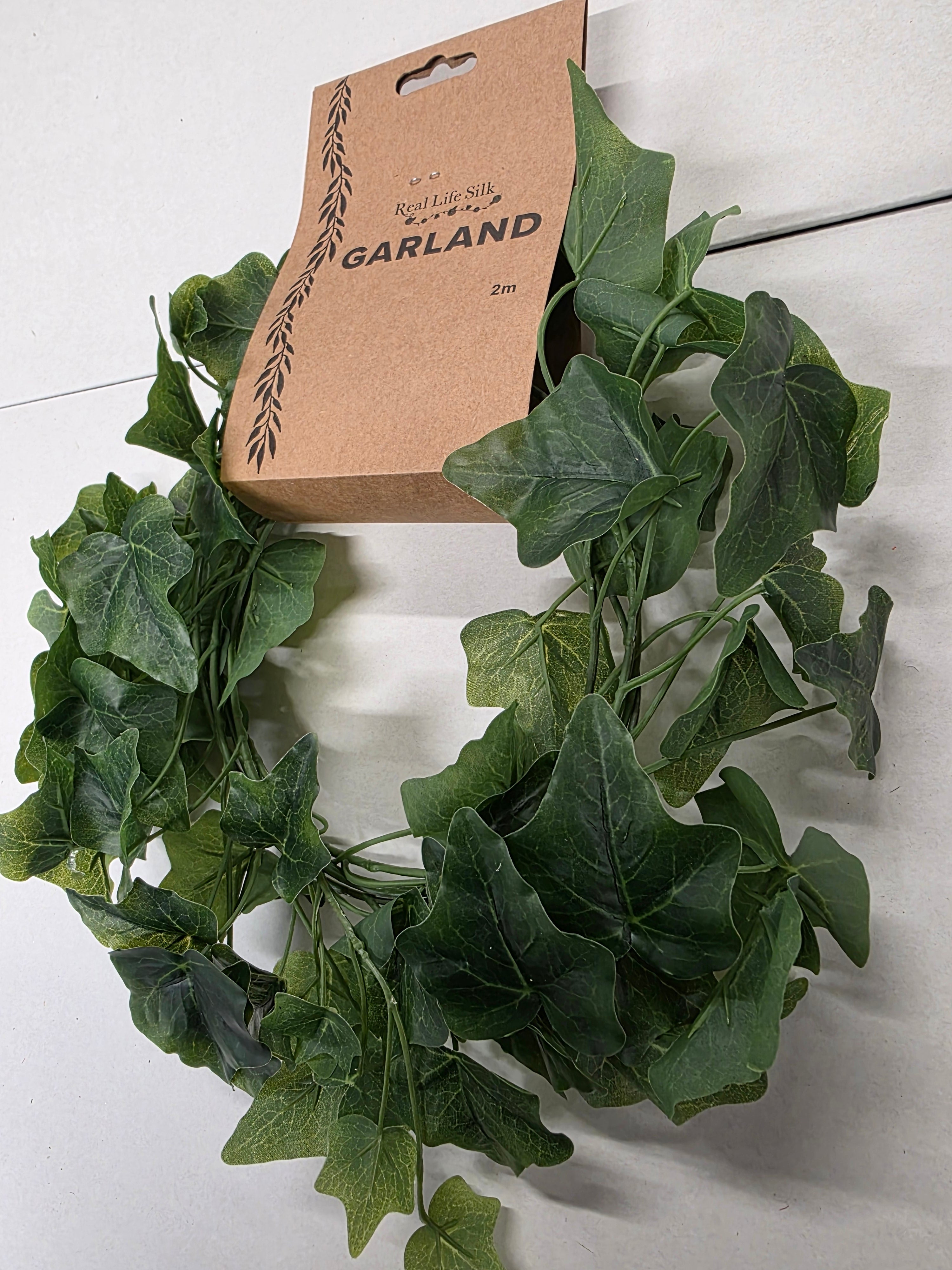Artificial Garland Ivy Garland Green English 1.8m (PACK OF 2)