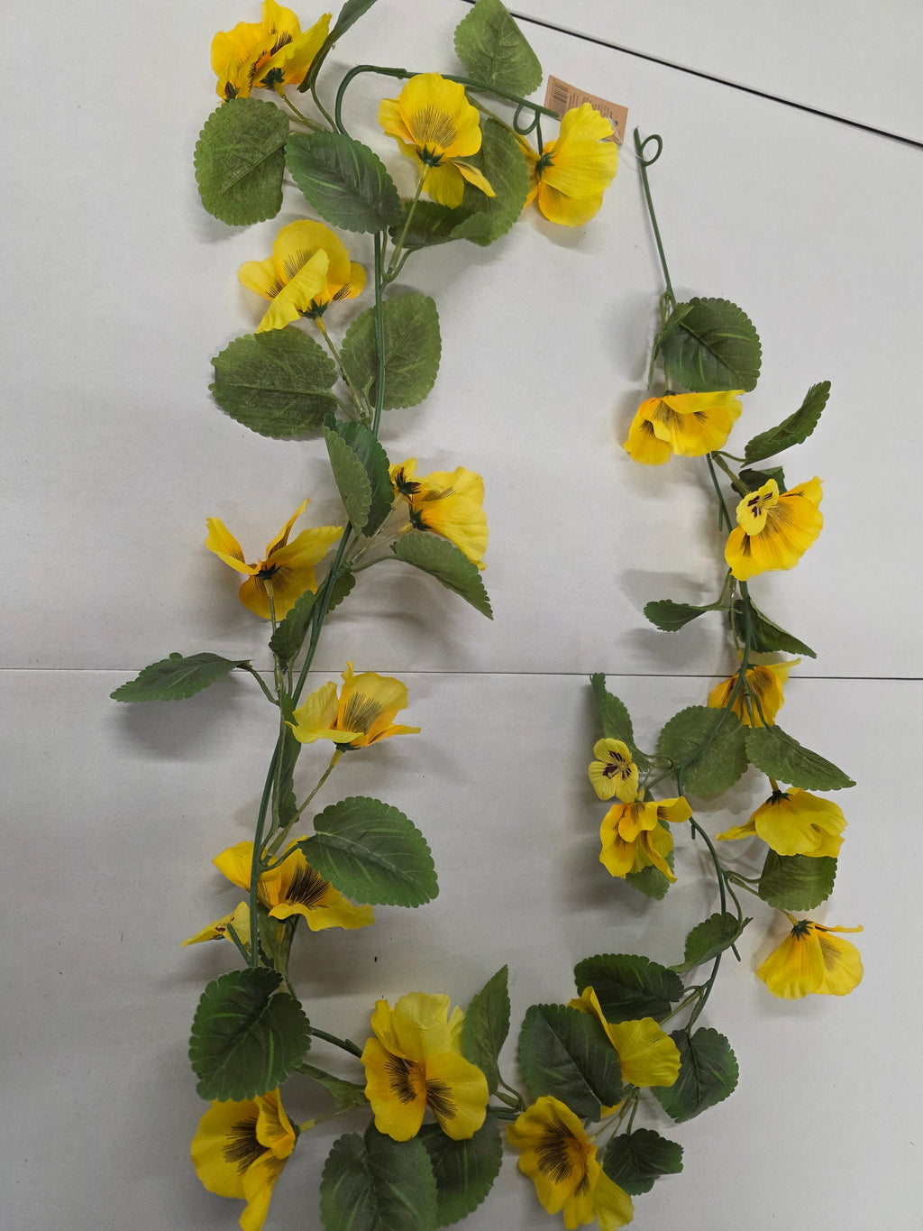 Artificial Garland Pansy Yellow 150cm (PACK OF 2)