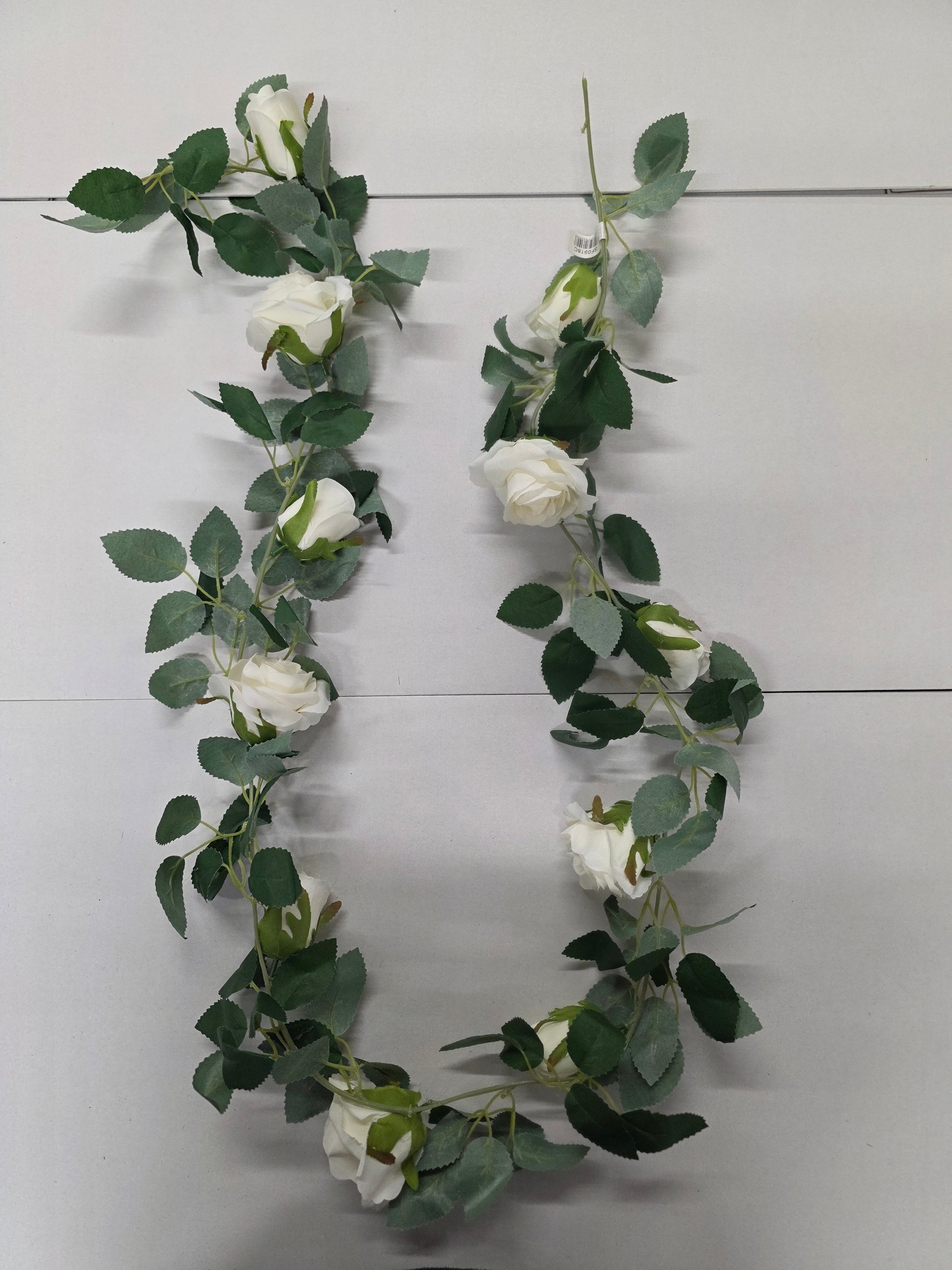 Artificial Garland Rose Cream 175cm