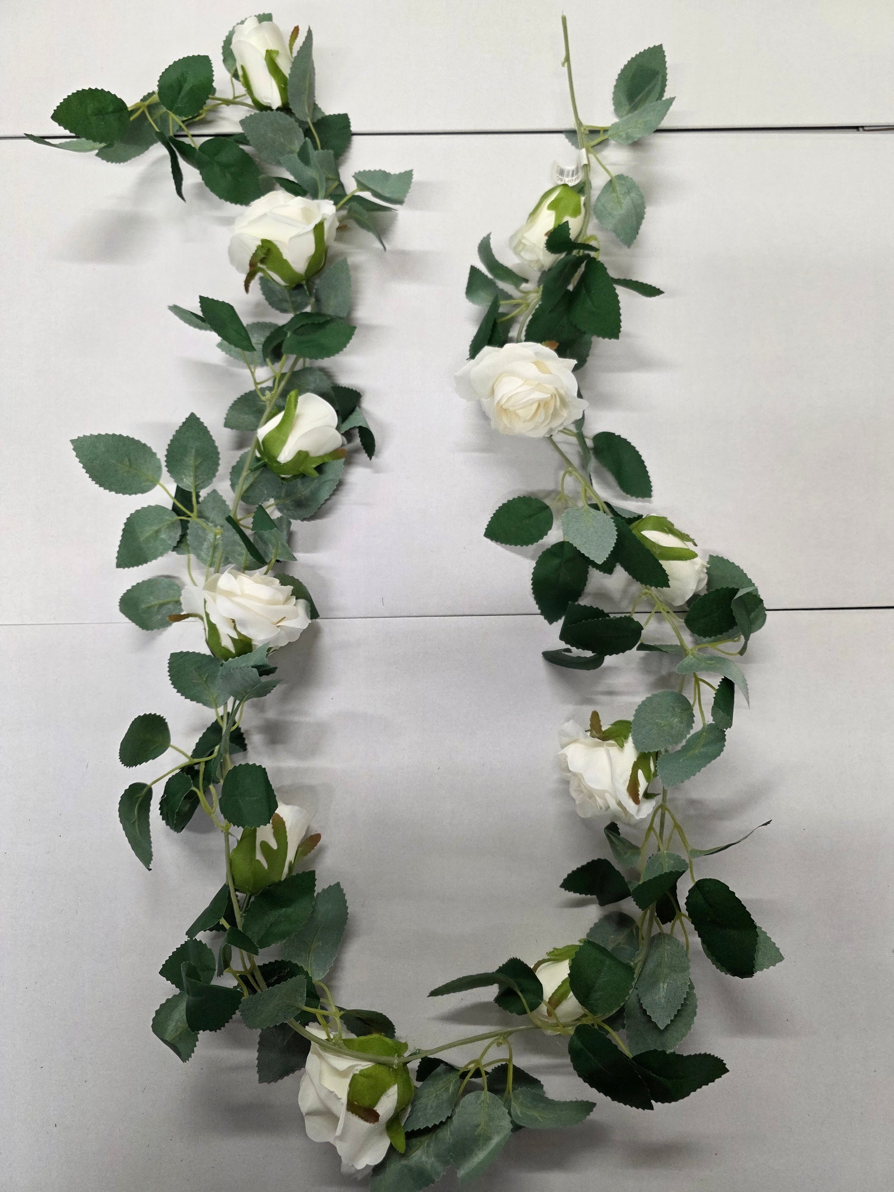Artificial Garland Rose Cream 175cm