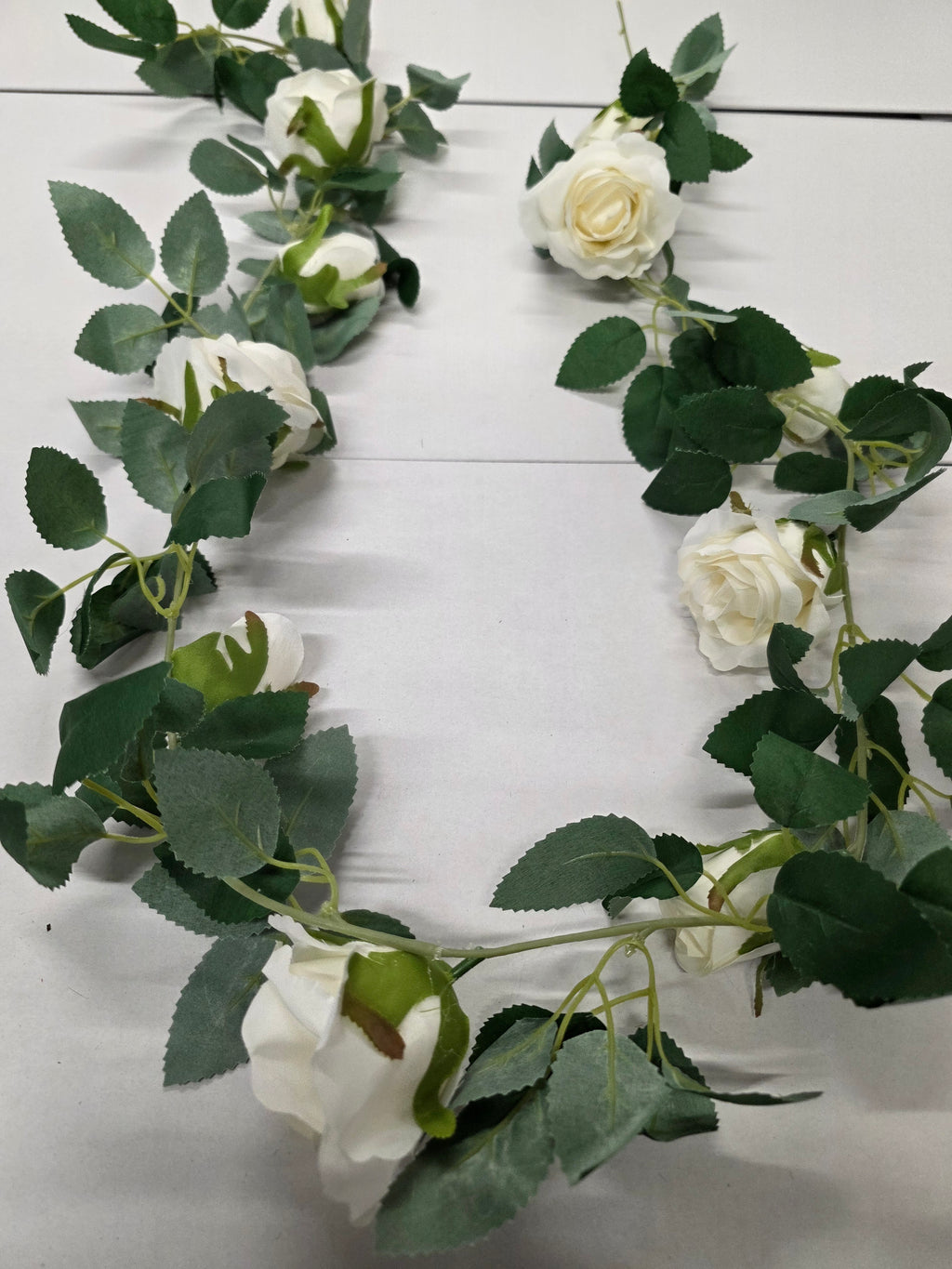 Artificial Garland Rose Cream 175cm