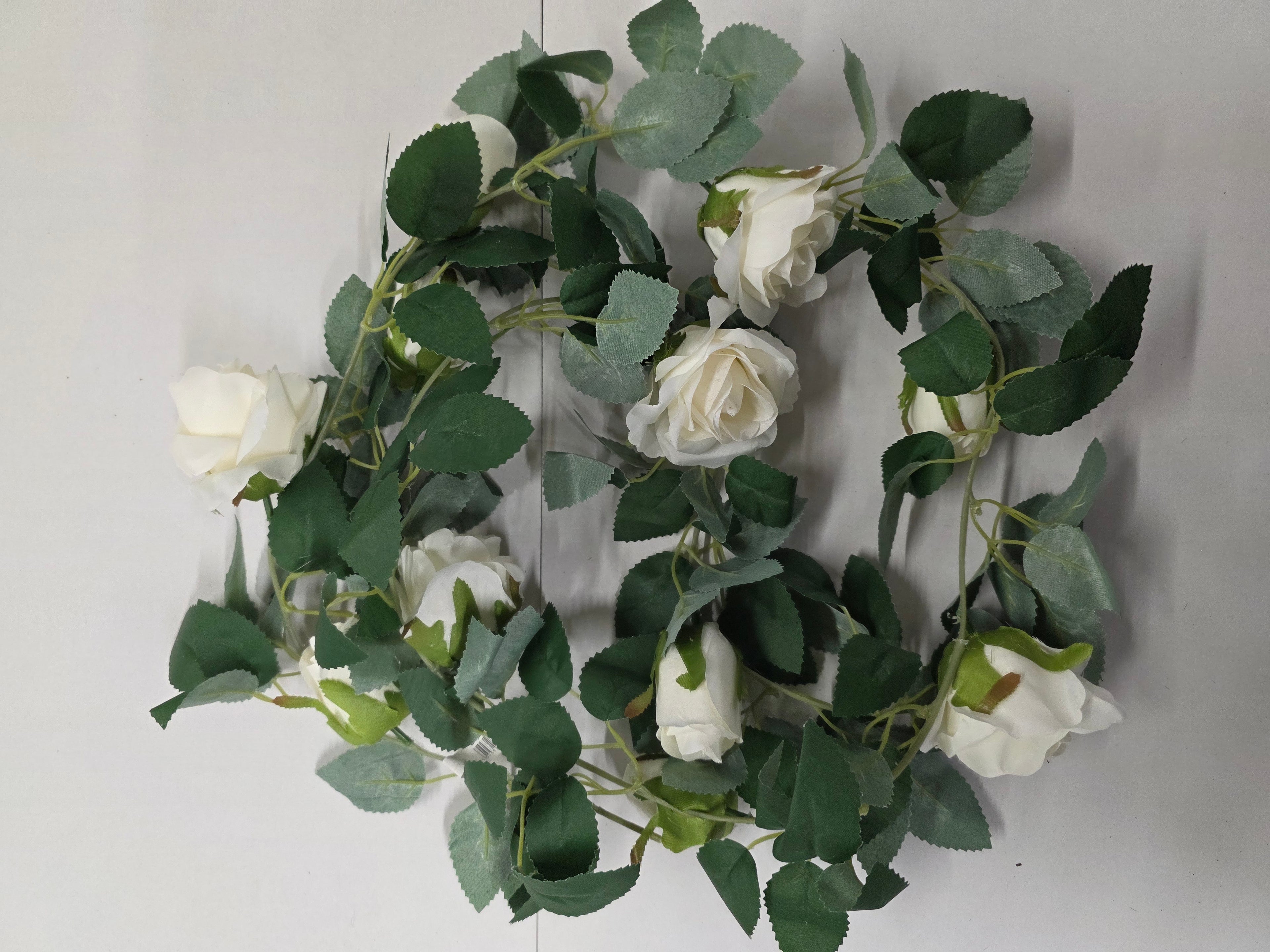Artificial Garland Rose Cream 175cm
