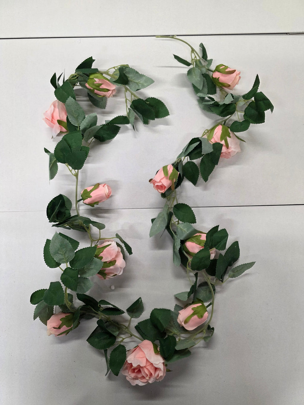 Artificial Garland Rose Pink 175cm