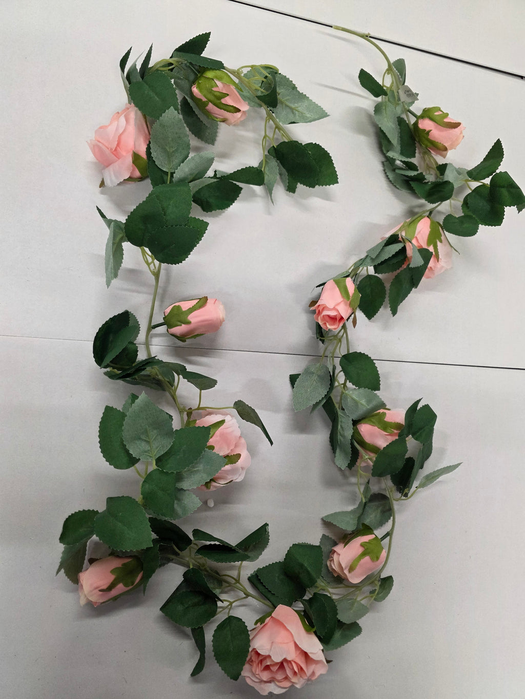 Artificial Garland Rose Pink 175cm