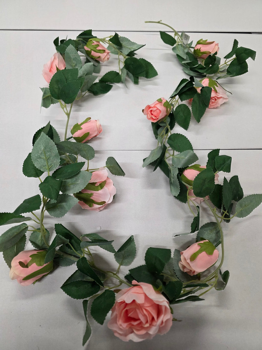Artificial Garland Rose Pink 175cm