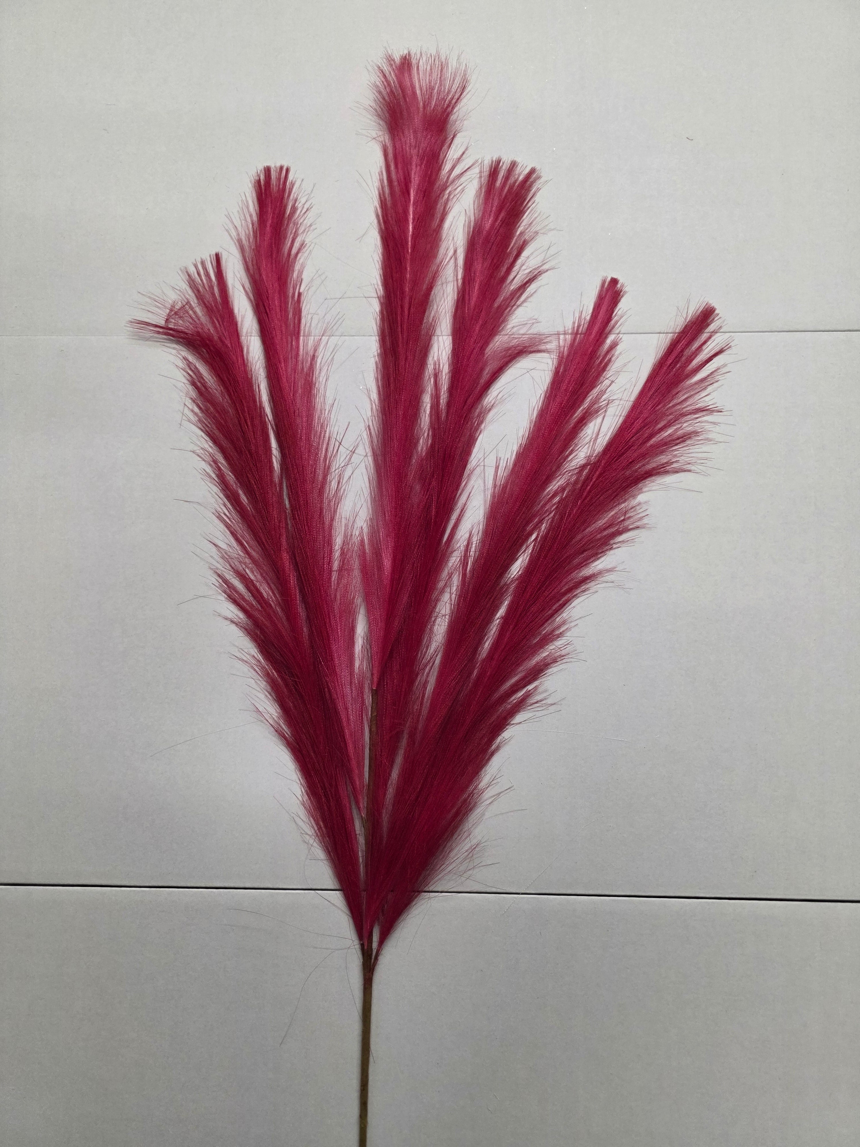 Artifical Pampas Spray Red