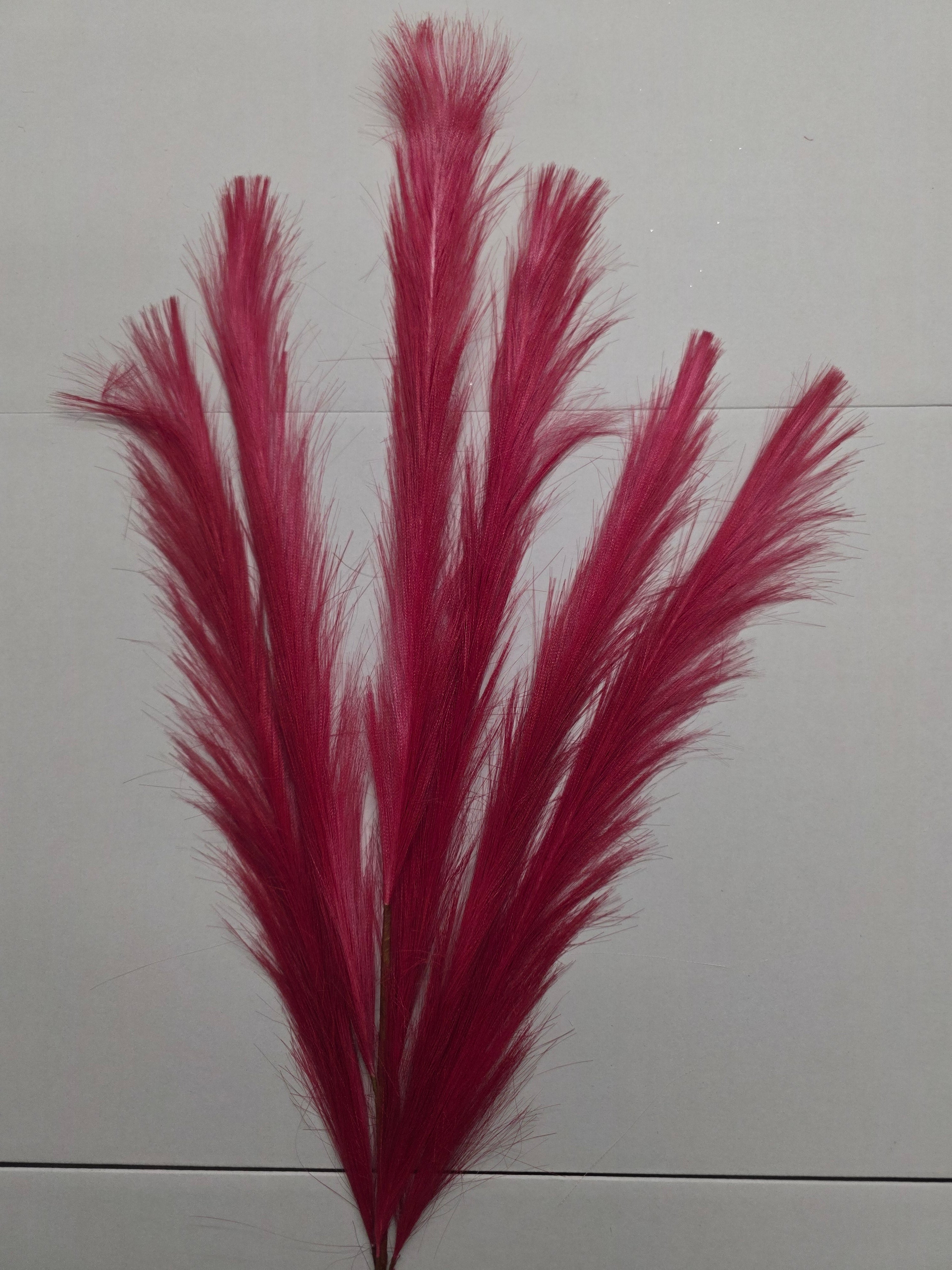 Artifical Pampas Spray Red