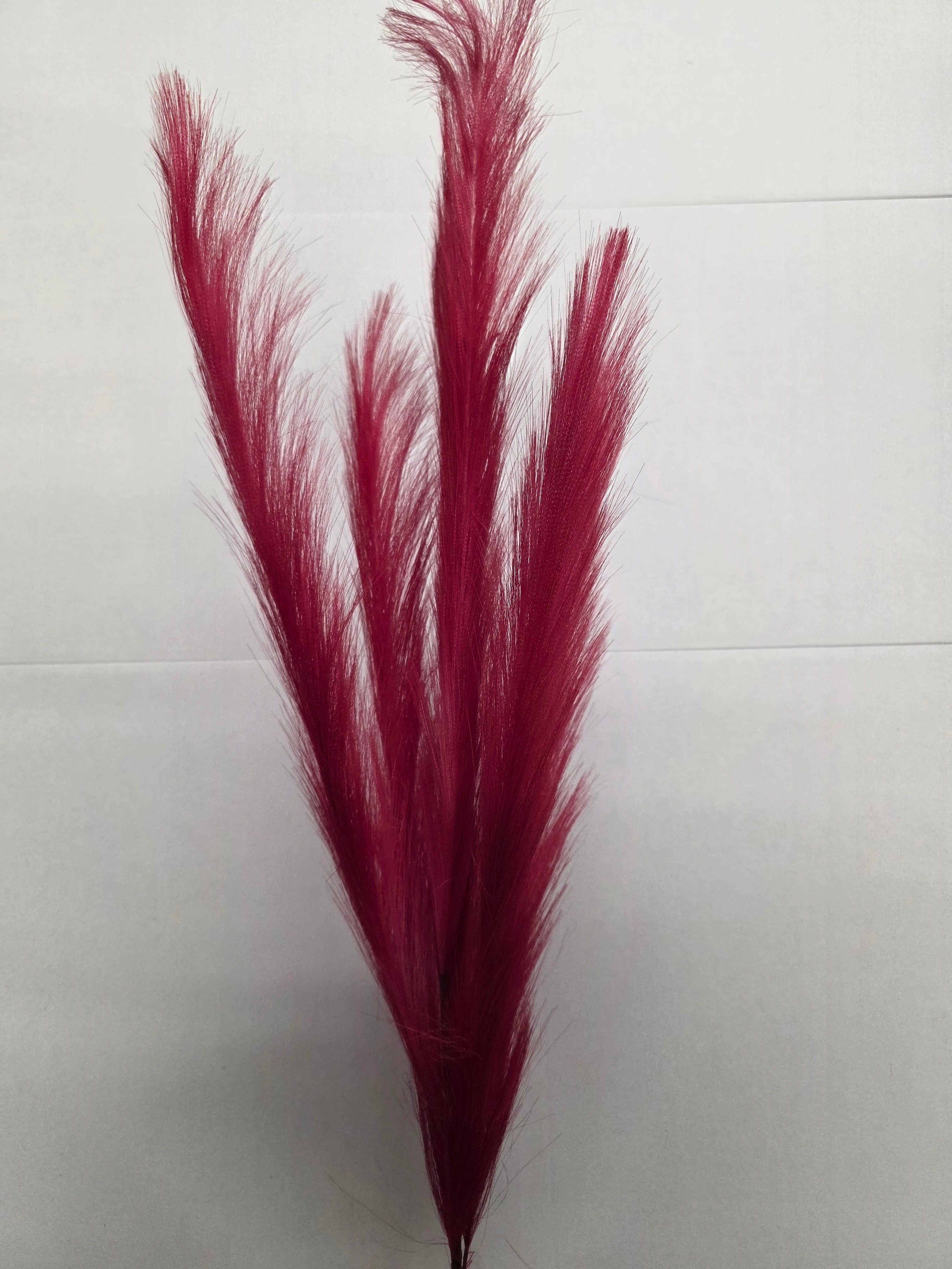 Artifical Pampas Spray Red