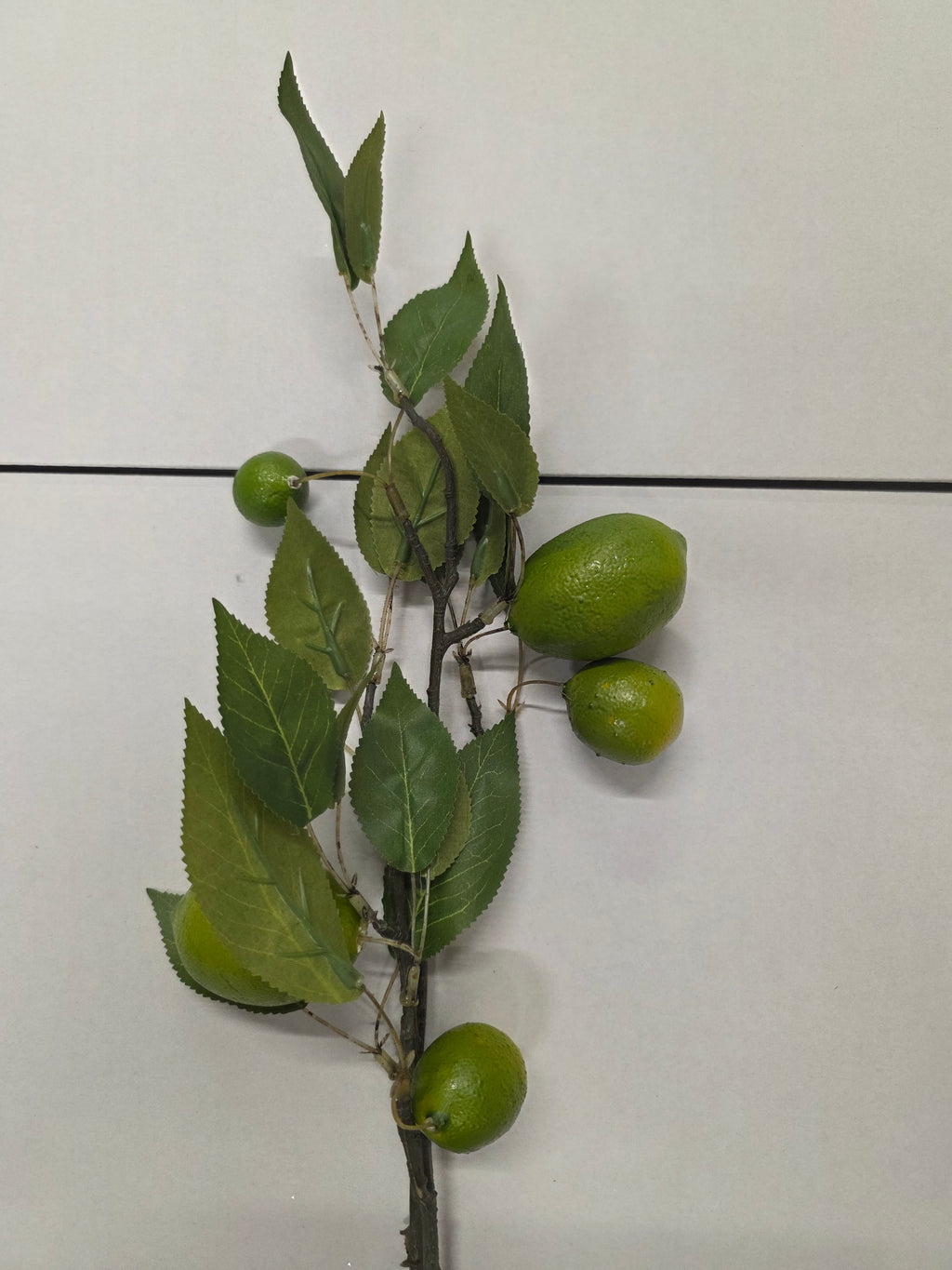 Artificial Fruit Stem Lemon Green 79cm