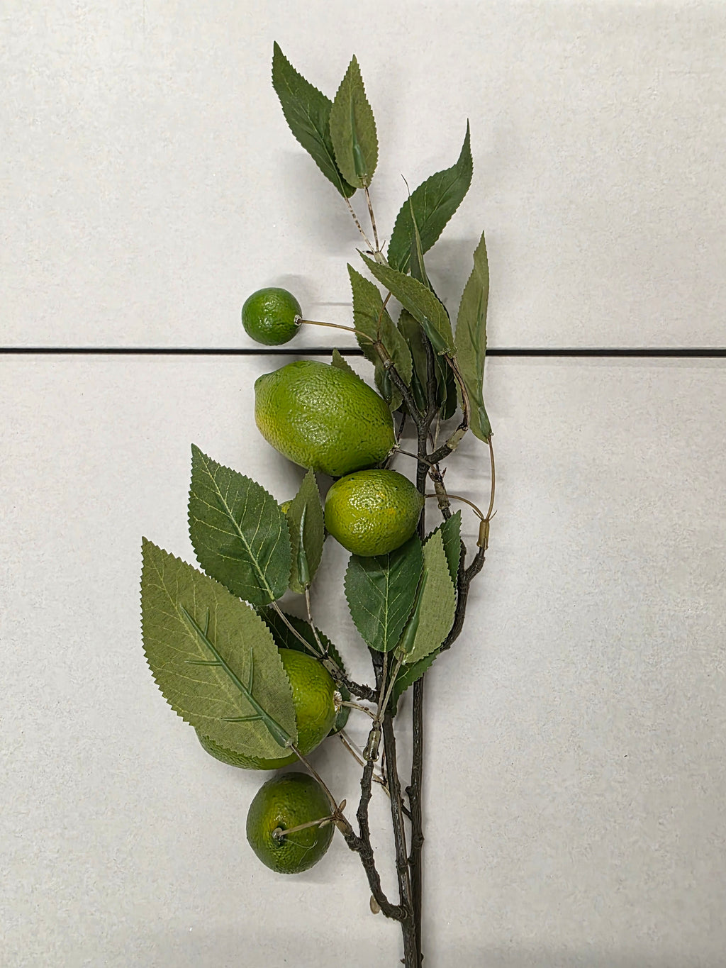 Artificial Fruit Stem Lemon Green 79cm