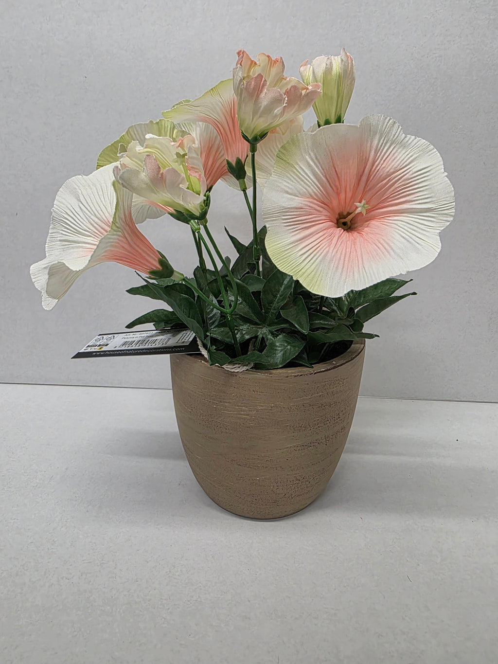 Artificial Petunia In Pot 28cm Blush (PACK OF 2)