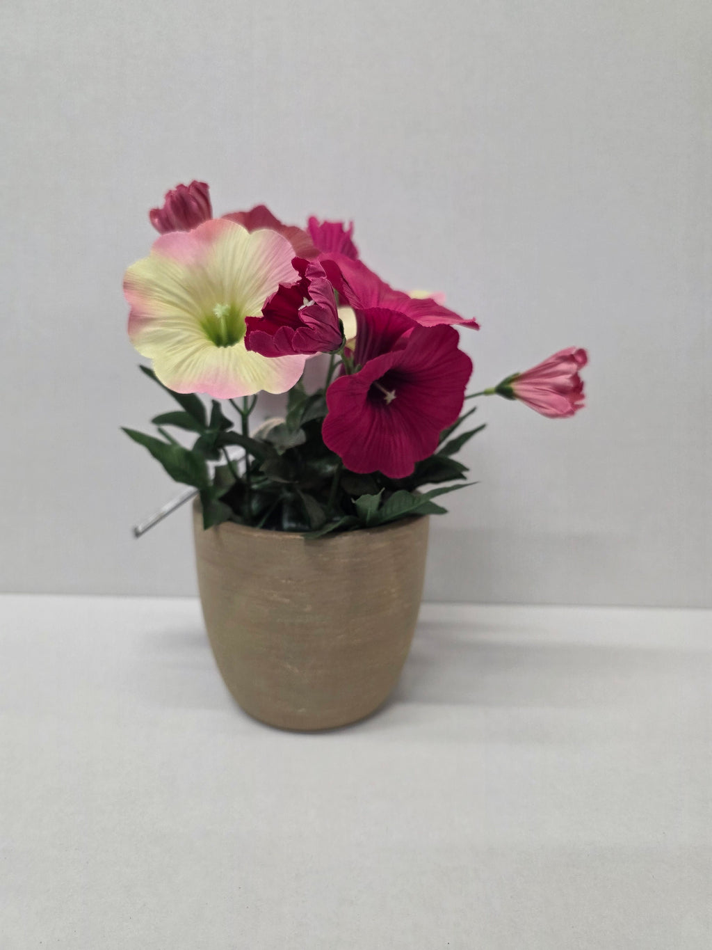Artificial Petunia In Pot 28cm Cerise (PACK OF 2)