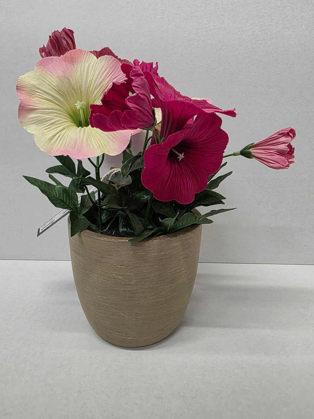 Artificial Petunia In Pot 28cm Cerise (PACK OF 2)
