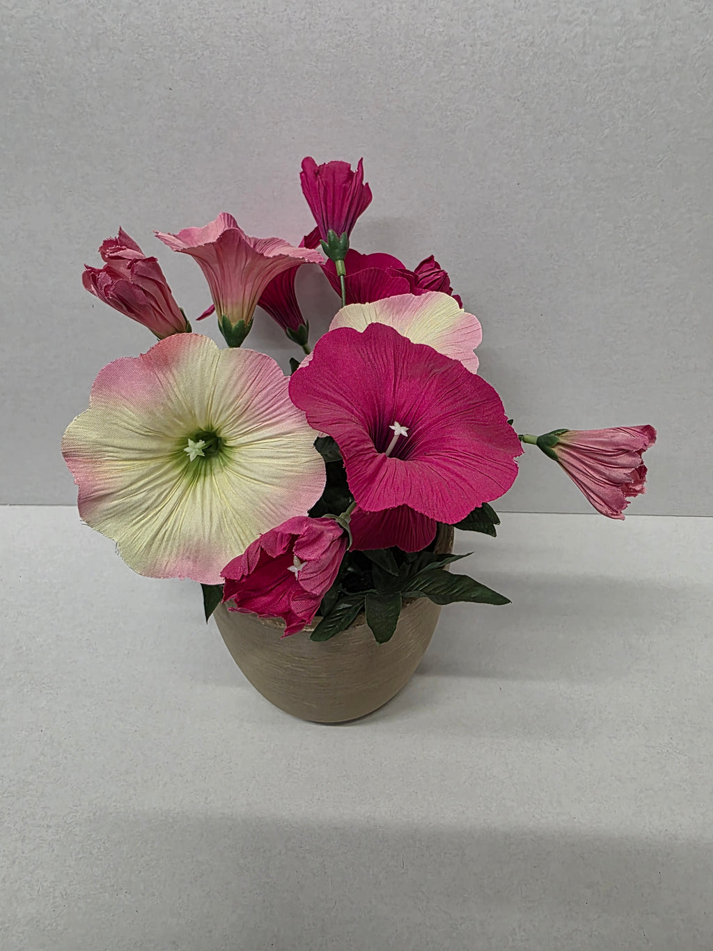 Artificial Petunia In Pot 28cm Cerise (PACK OF 2)