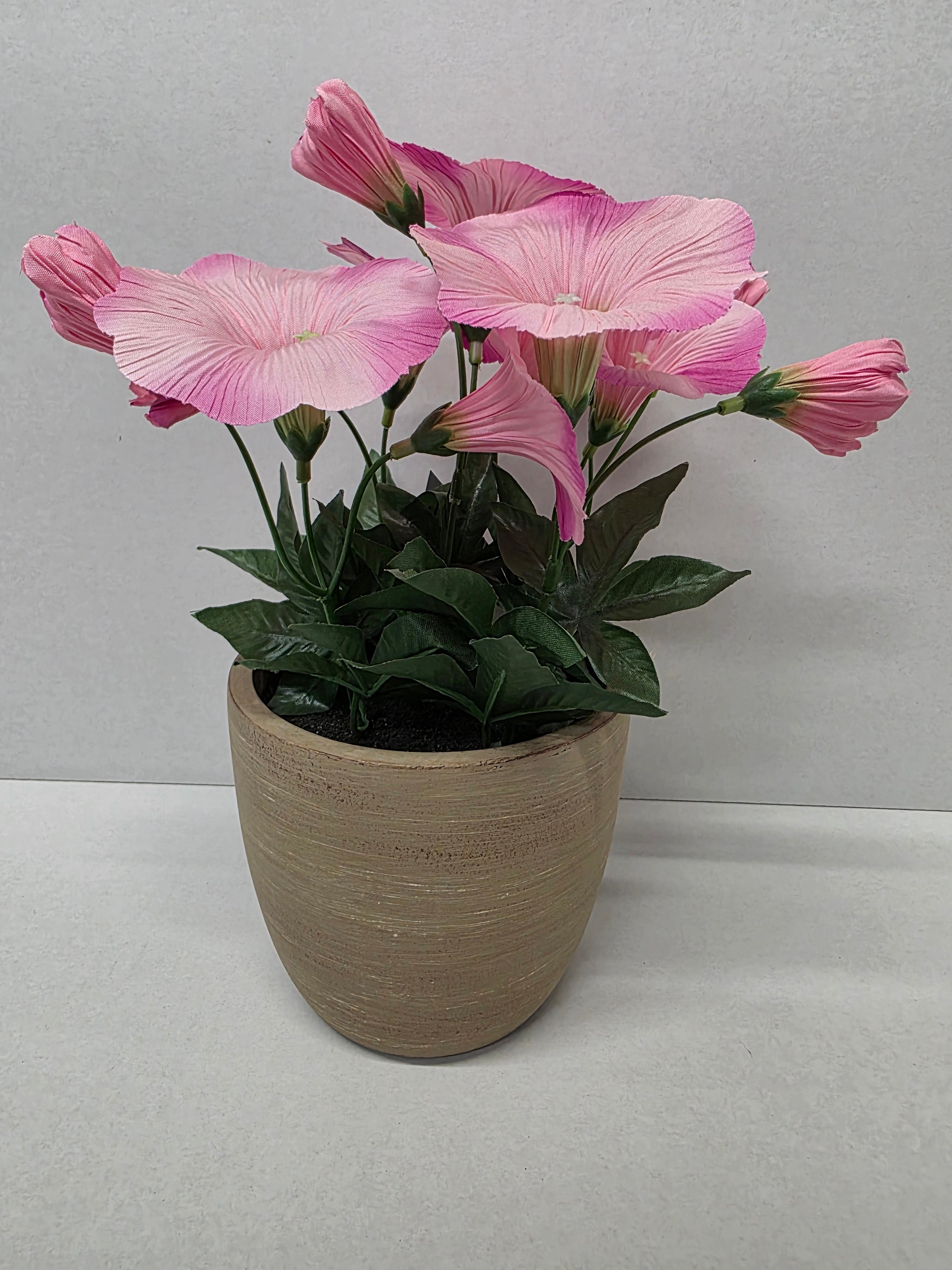 Artificial Petunia In Pot 28cm Pink