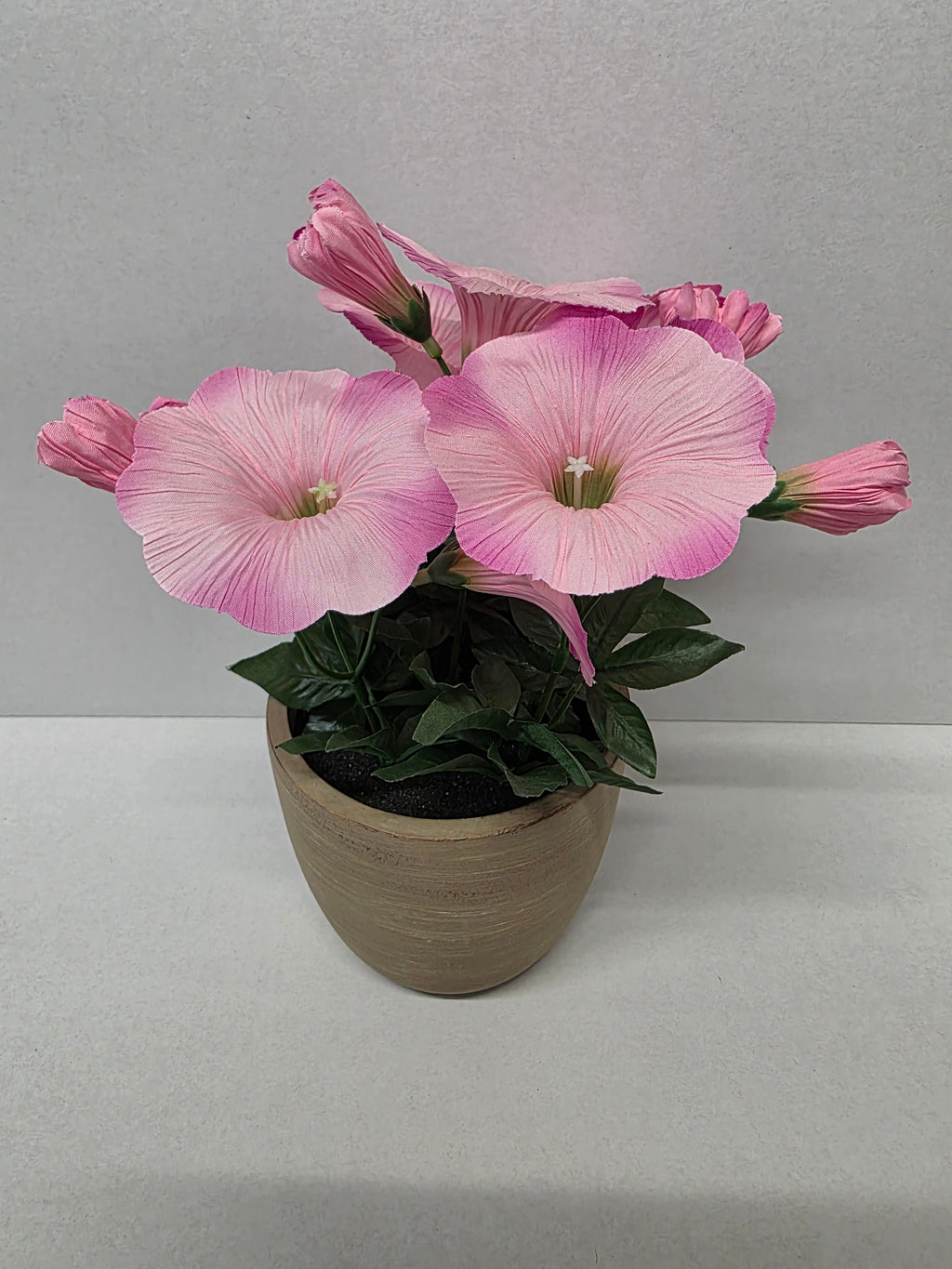 Artificial Petunia In Pot 28cm Pink