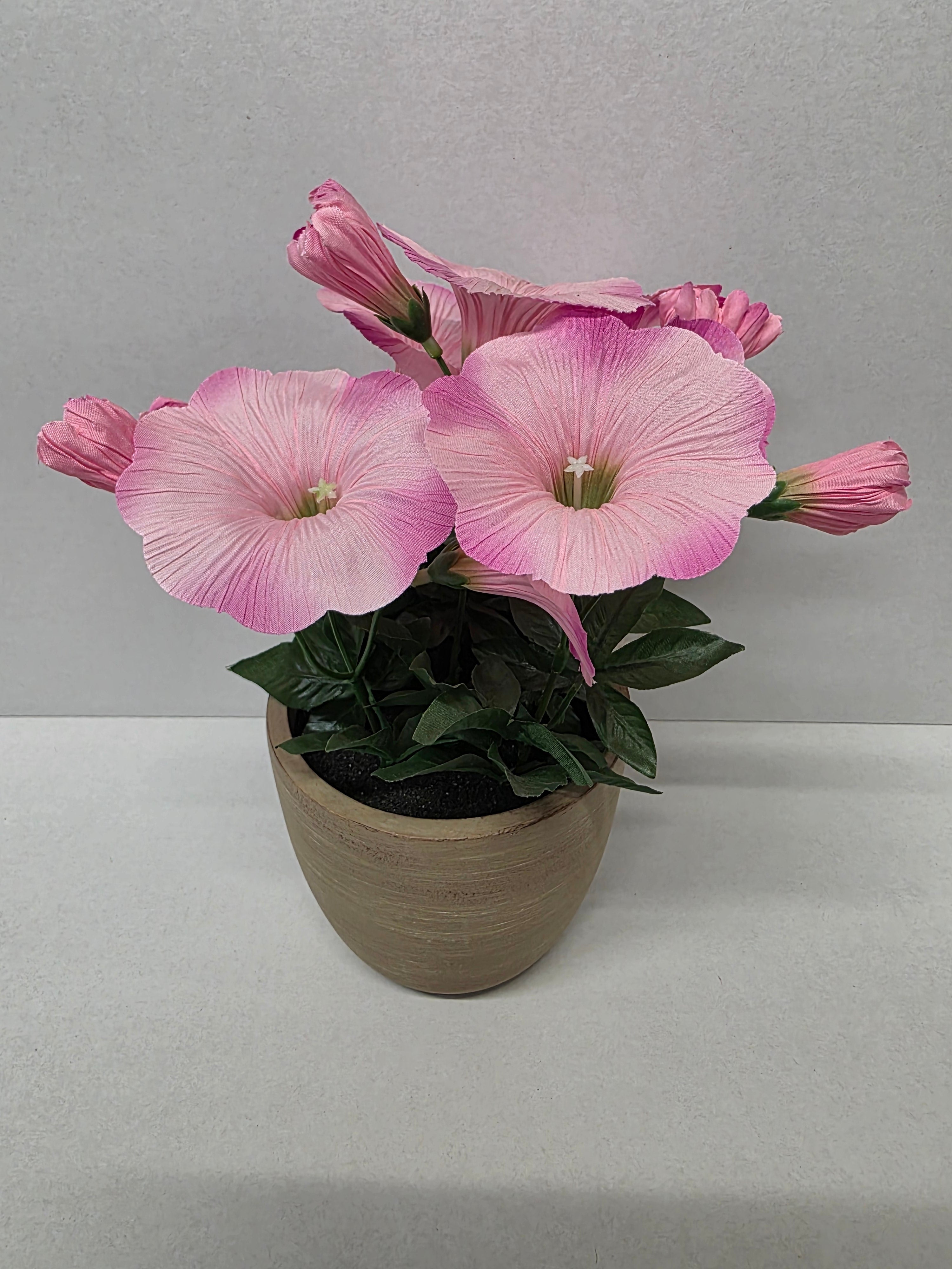 Artificial Petunia In Pot 28cm Pink