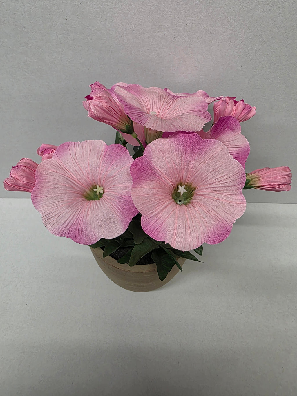 Artificial Petunia In Pot 28cm Pink