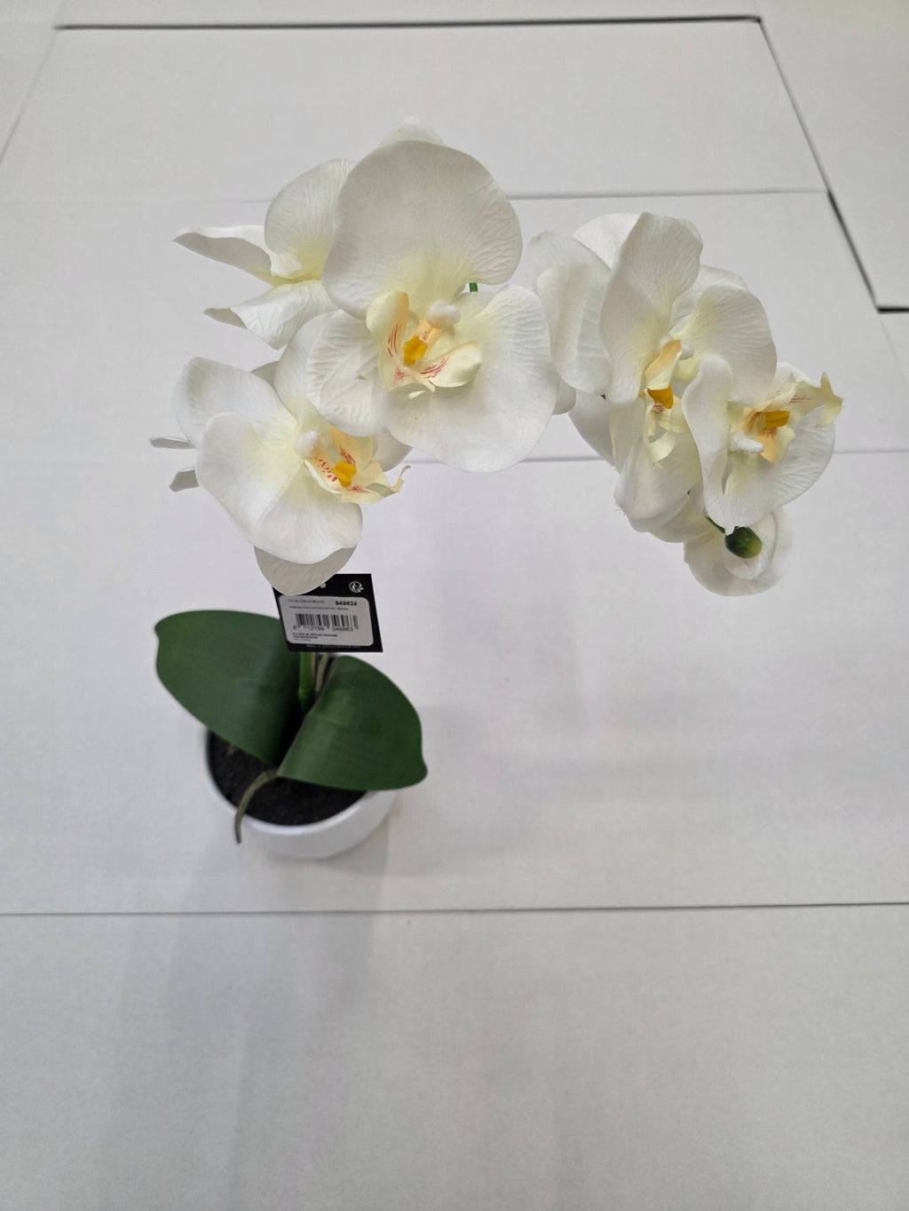 Artificial Phalaenopsis White In Pot 60cm