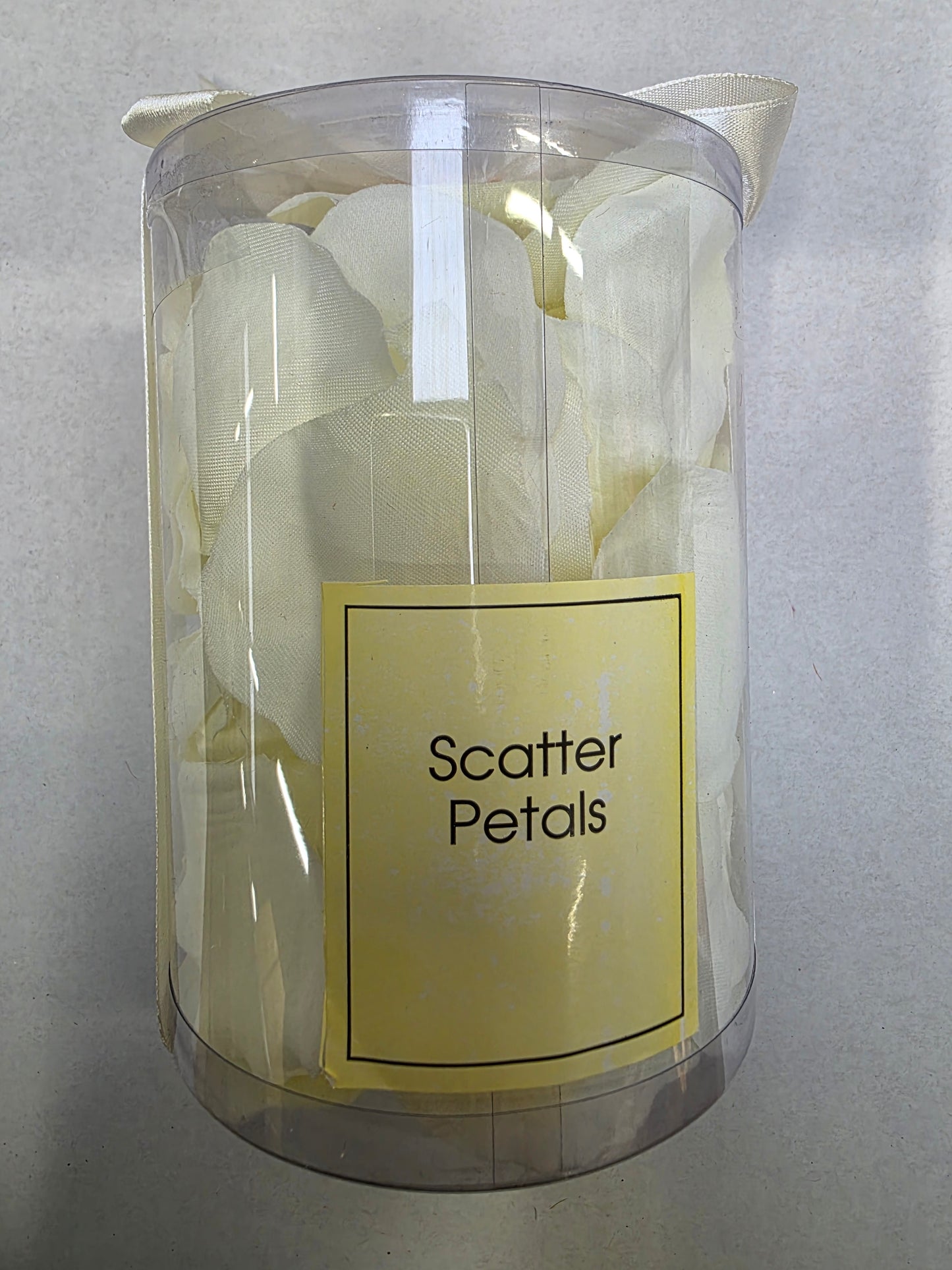 Artificial Rose Petal Box Ivory (pack of 3)