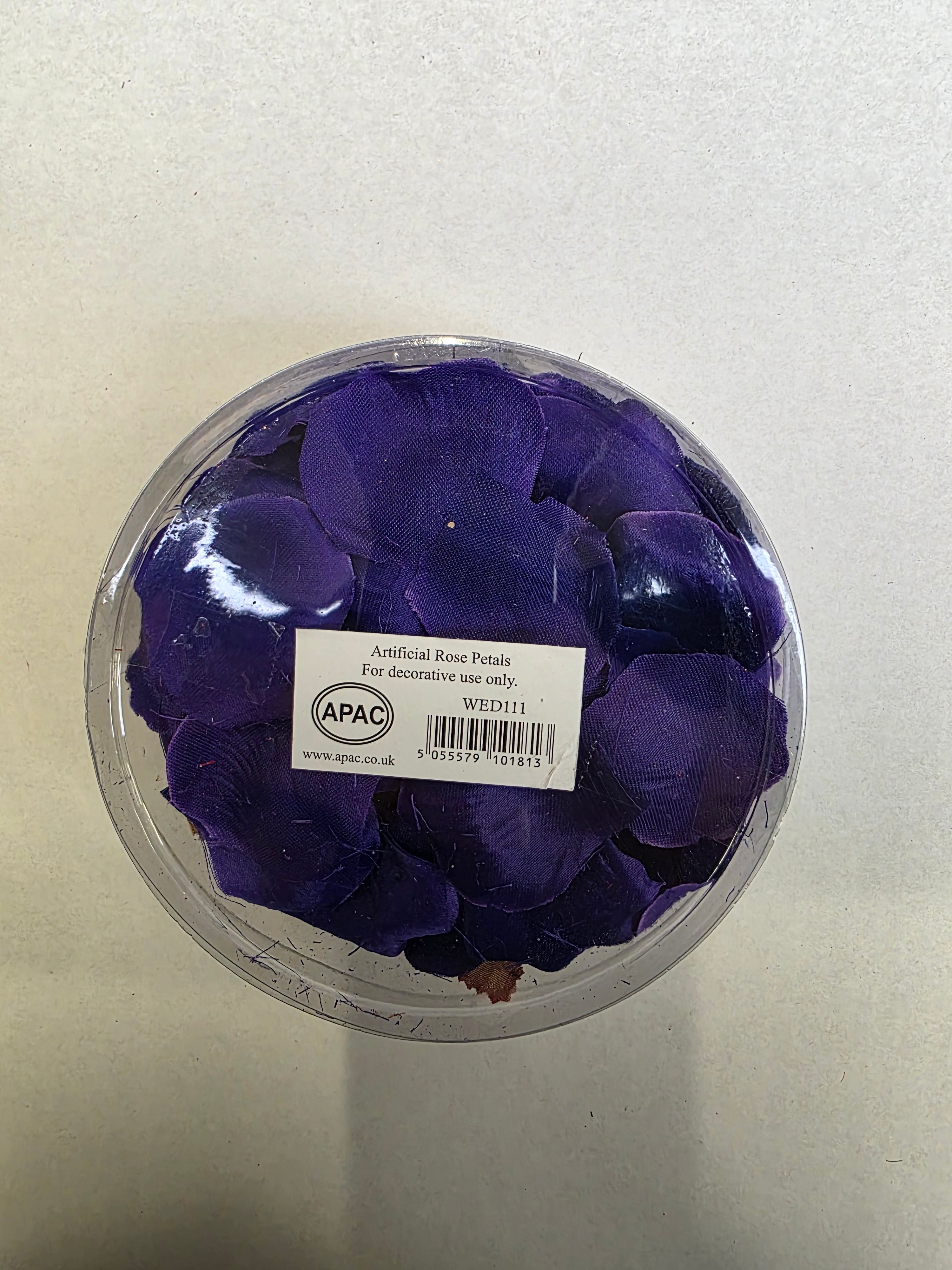 Artificial Rose Petals Deep Purple Box (PACK OF 3)