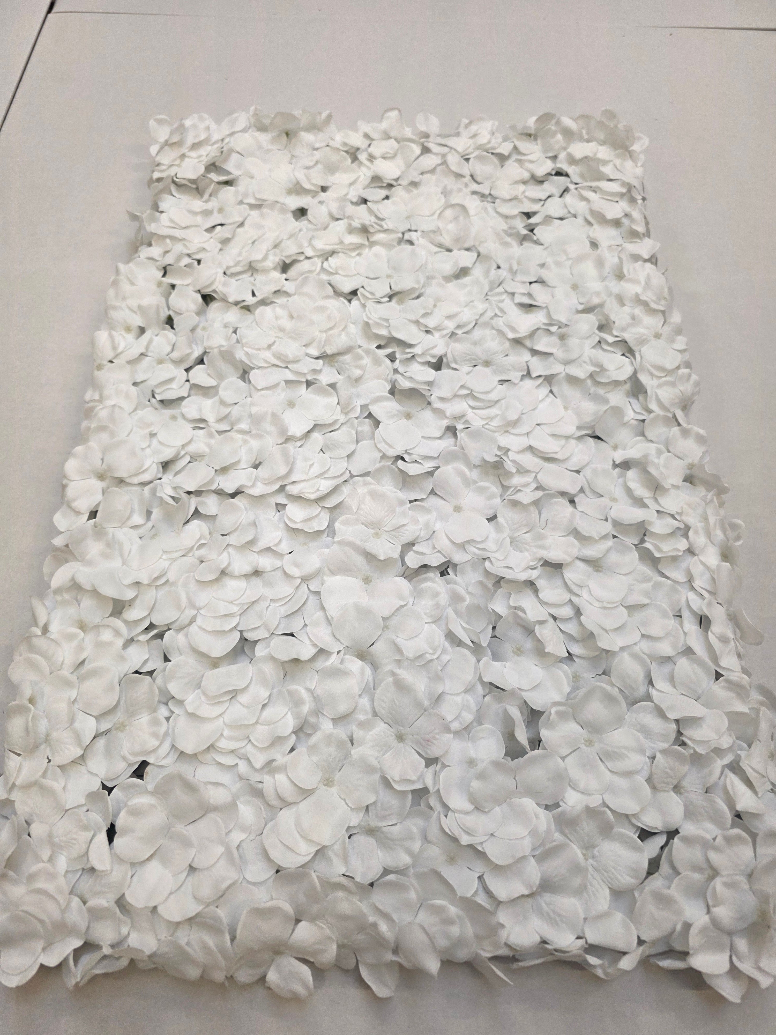 Artificial Wall Panel White Hydrangea 40x60cm