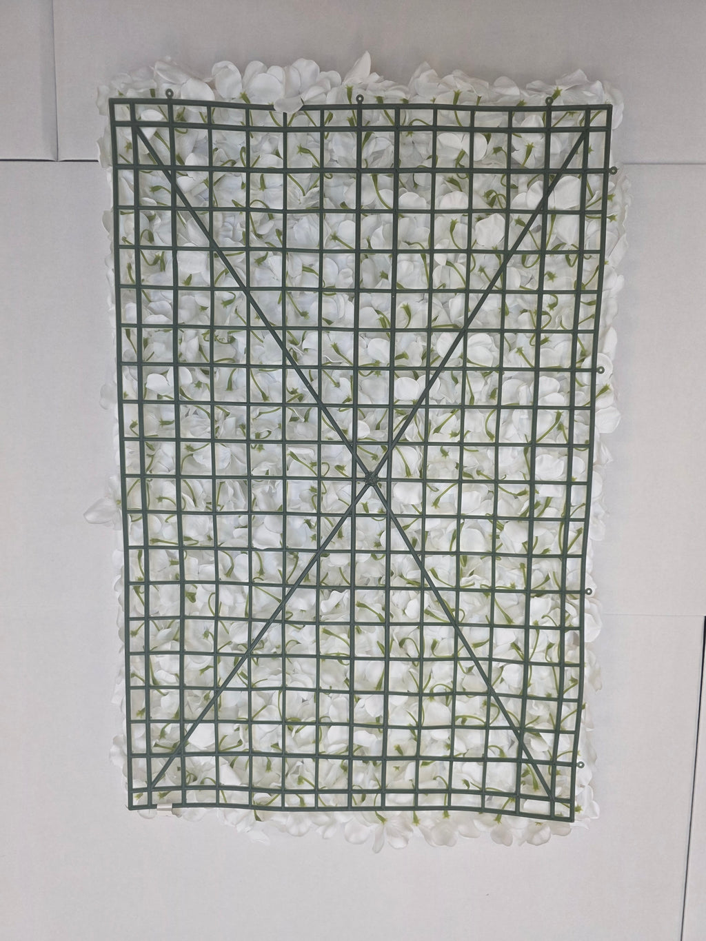 Artificial Wall Panel White Hydrangea 40x60cm