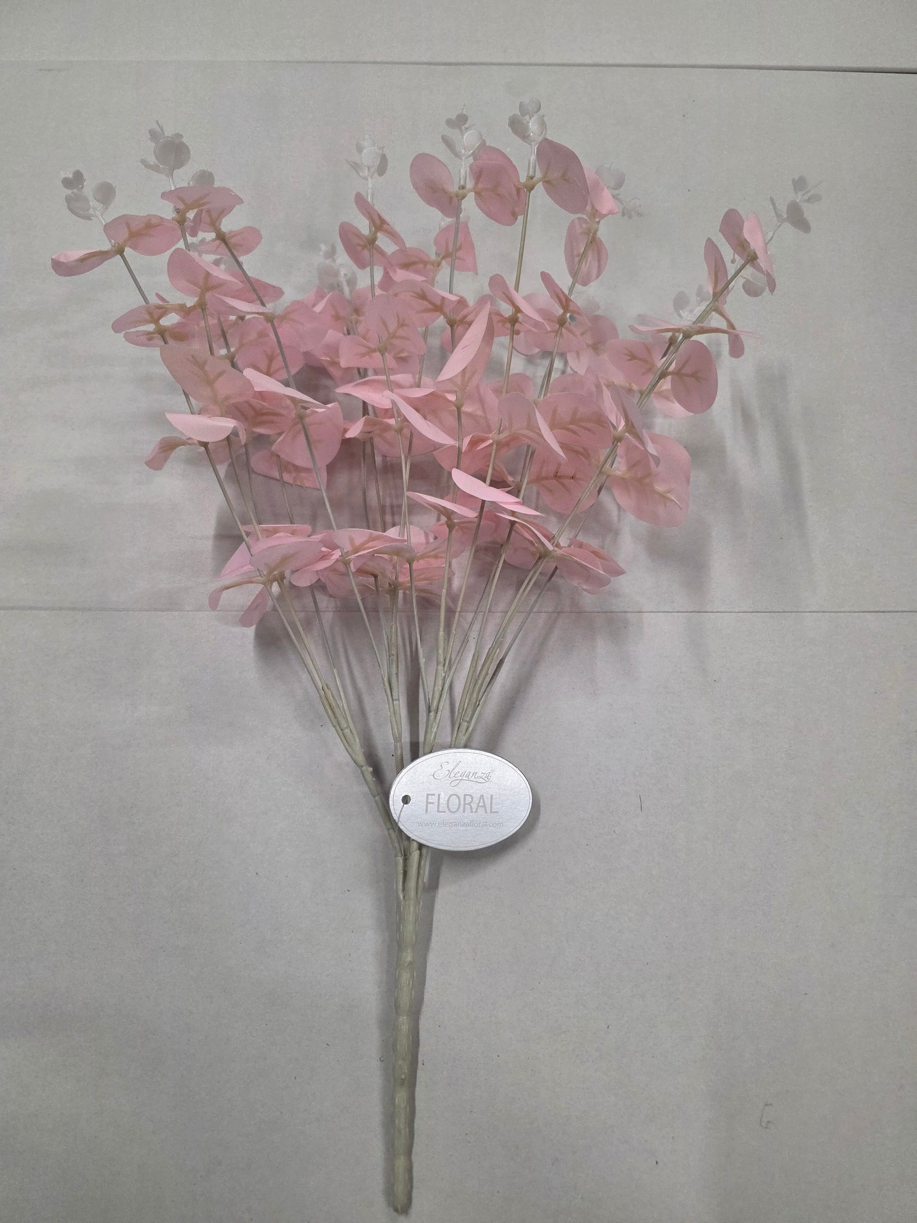 Artifical Eucalyptus Bush X16 Pink (PACK OF 2)