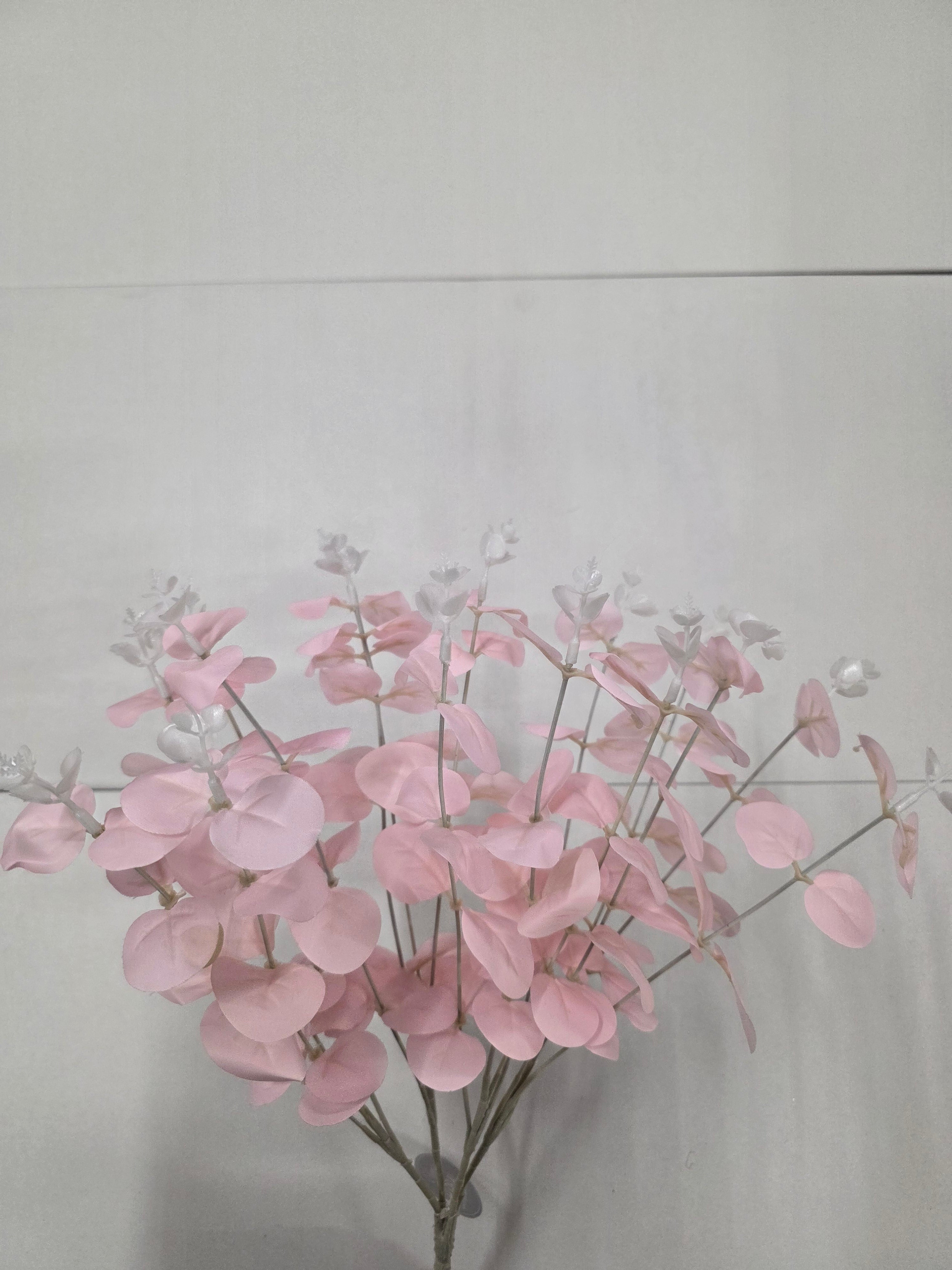 Artifical Eucalyptus Bush X16 Pink (PACK OF 2)