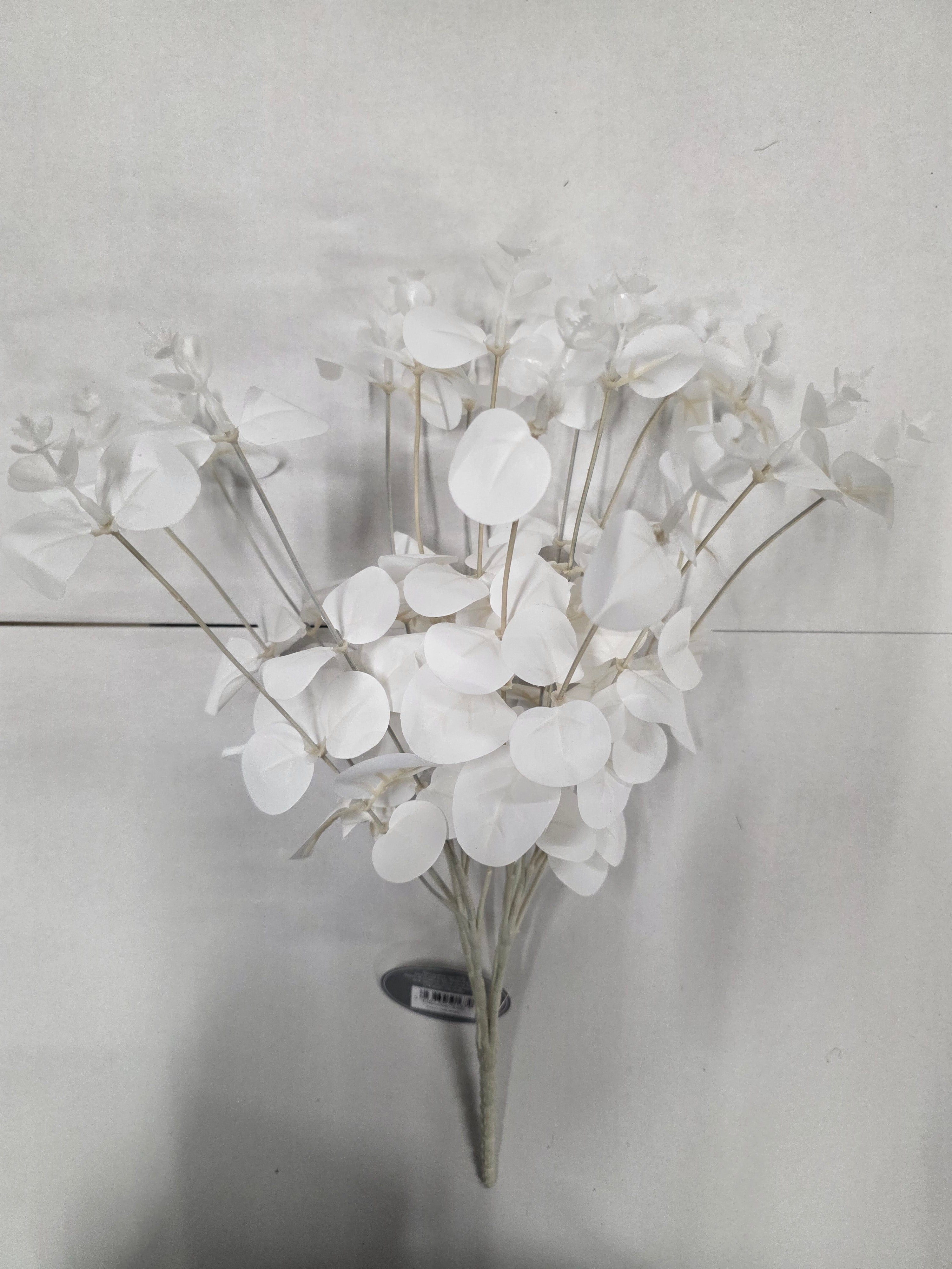 Artifical Eucalyptus Bush X16 White (PACK OF 2)
