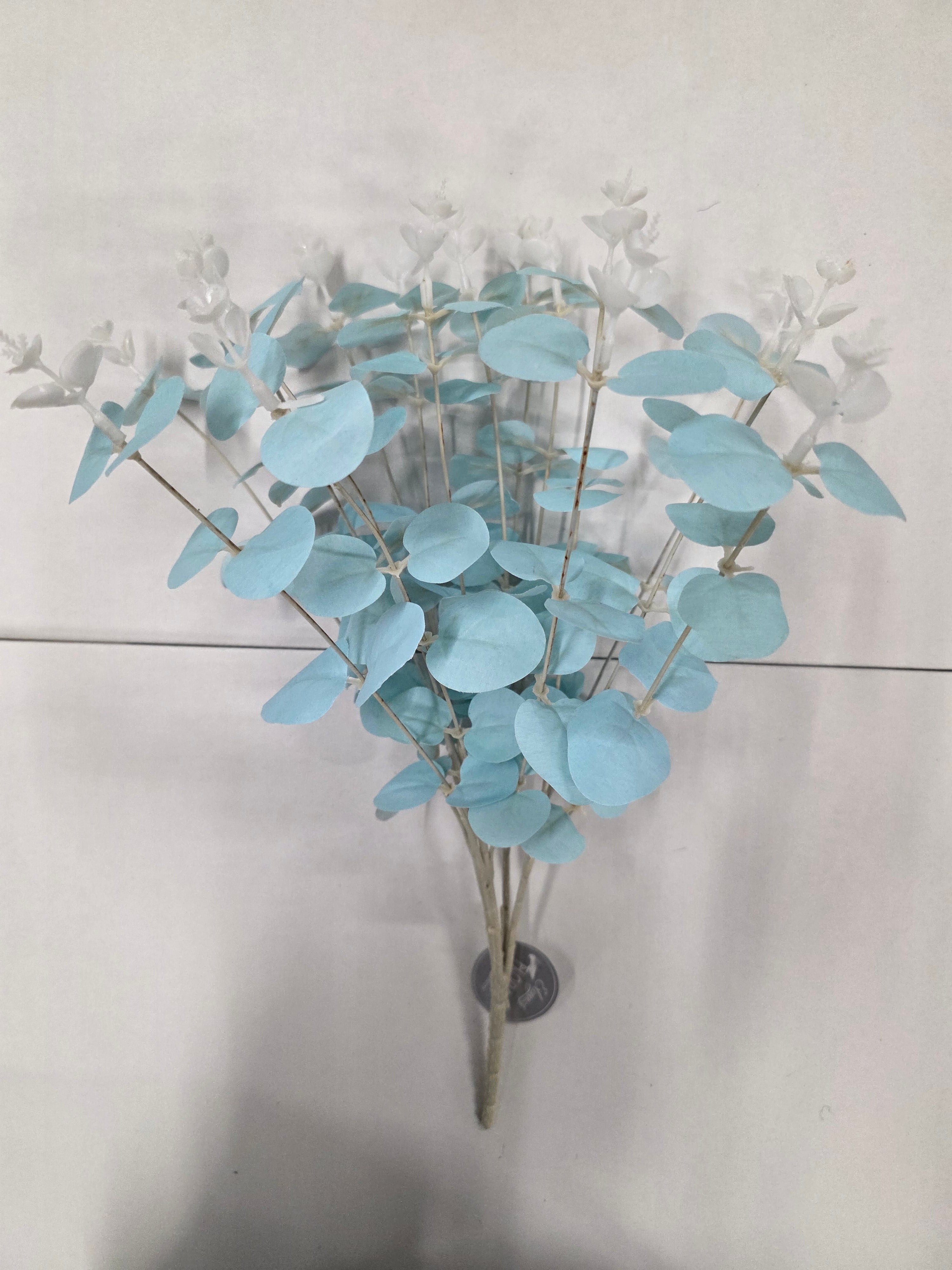 Artifical Eucalyptus Bush X 16 Blue (PACK OF 2)
