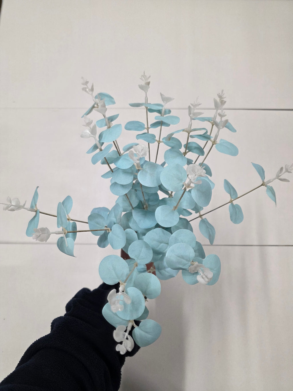 Artifical Eucalyptus Bush X 16 Blue (PACK OF 2)