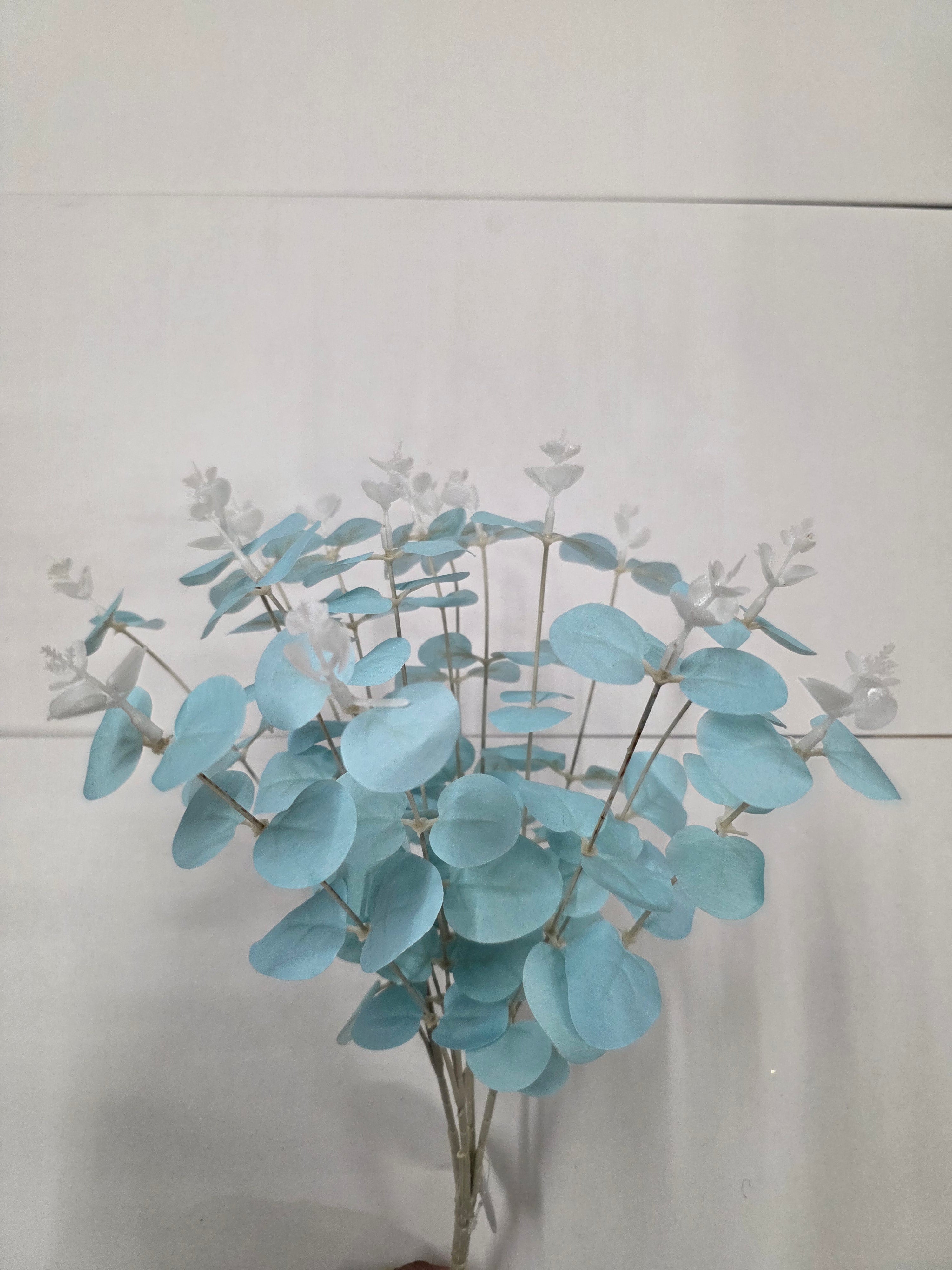 Artifical Eucalyptus Bush X 16 Blue (PACK OF 2)